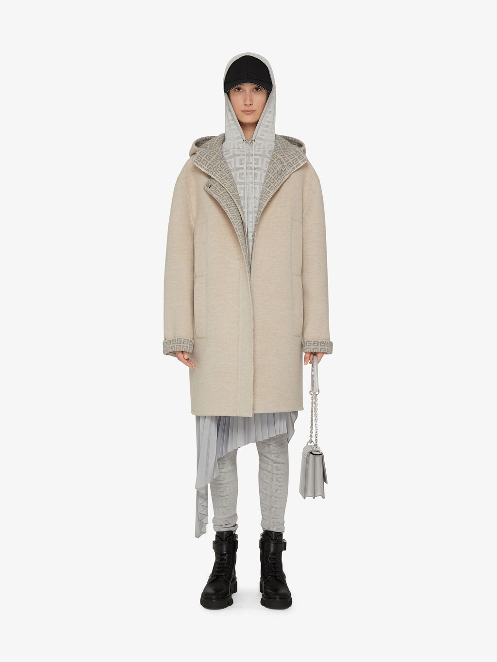 givenchy.com | 4G Duffle-coat in wool, cashmere and silk