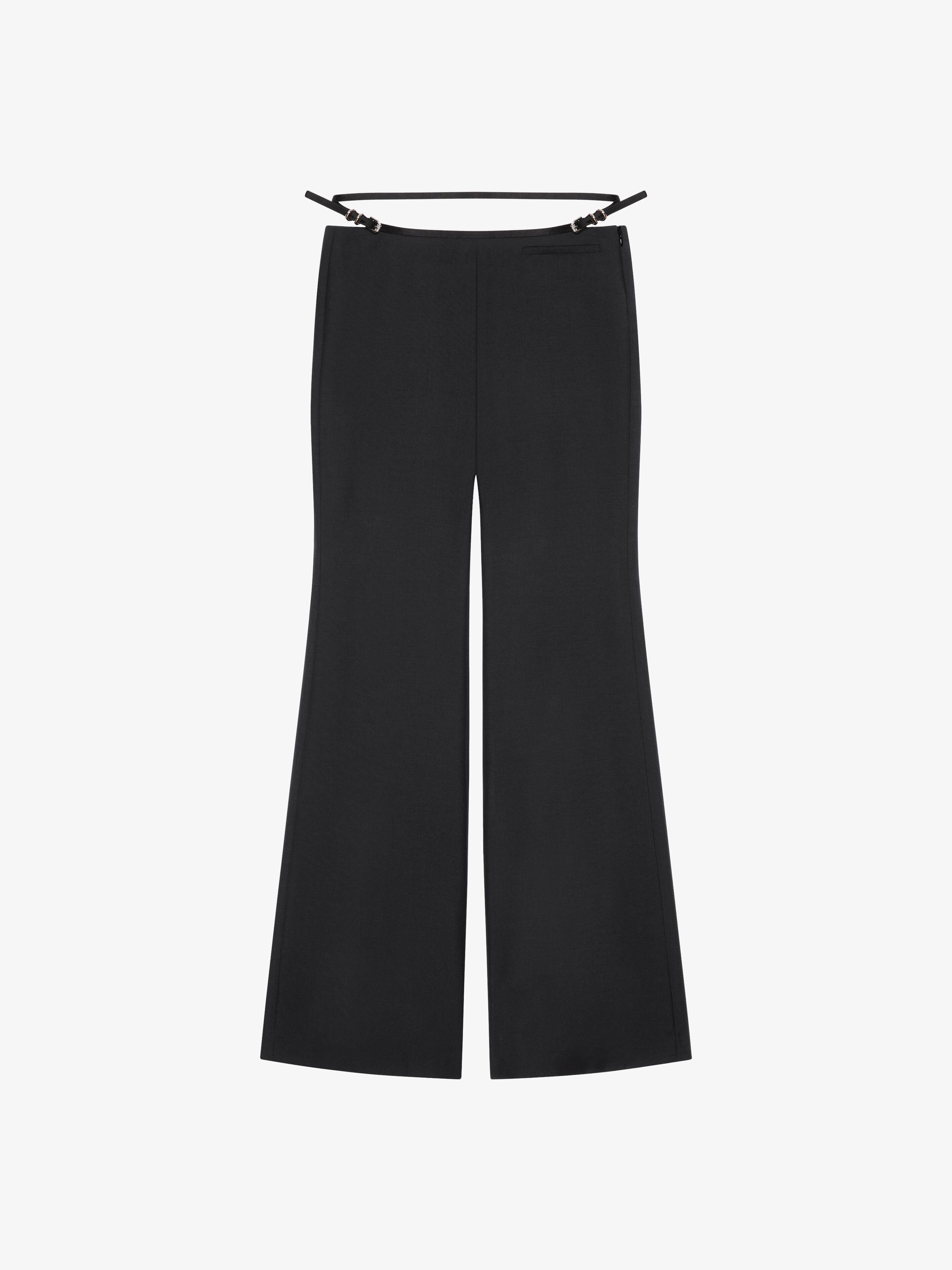 Givenchy - Pantalon De Costume Évasé Voyou En Laine Et Mohair - Noir - pour Femme - Taille : 38