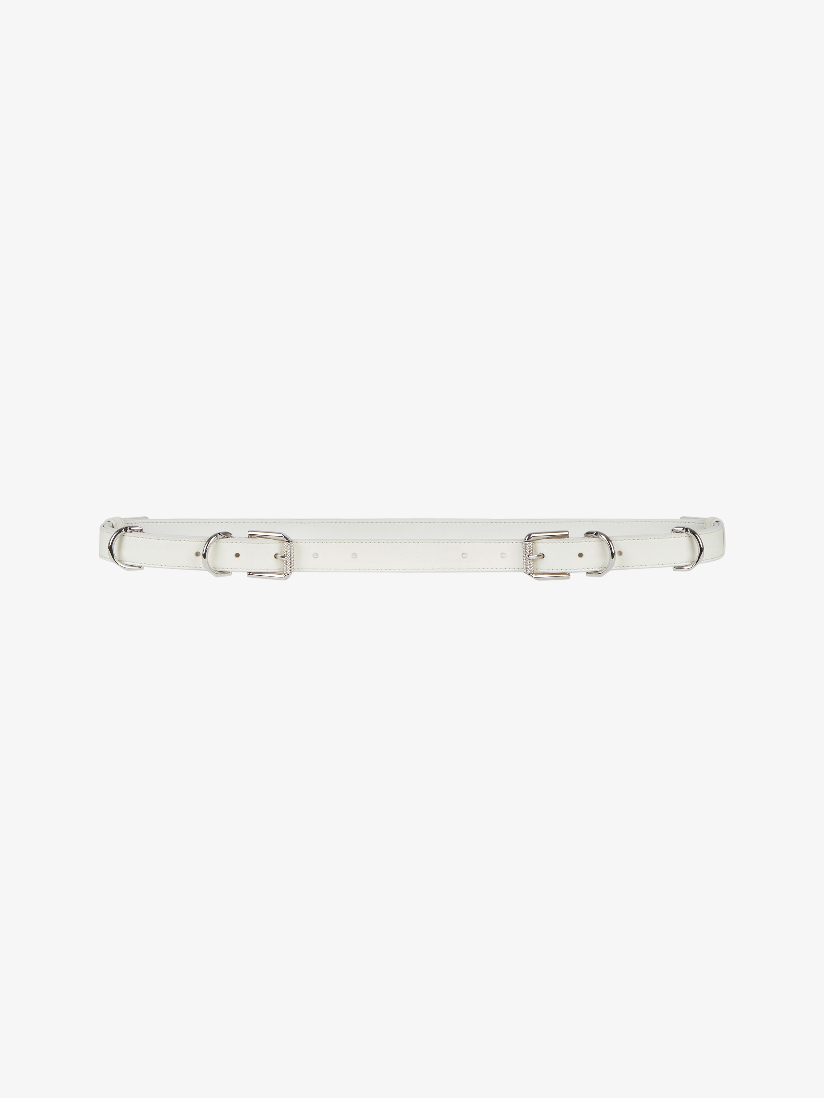 Givenchy - Cintura Voyou In Pelle - Bianco - Donna - Taglia: 70