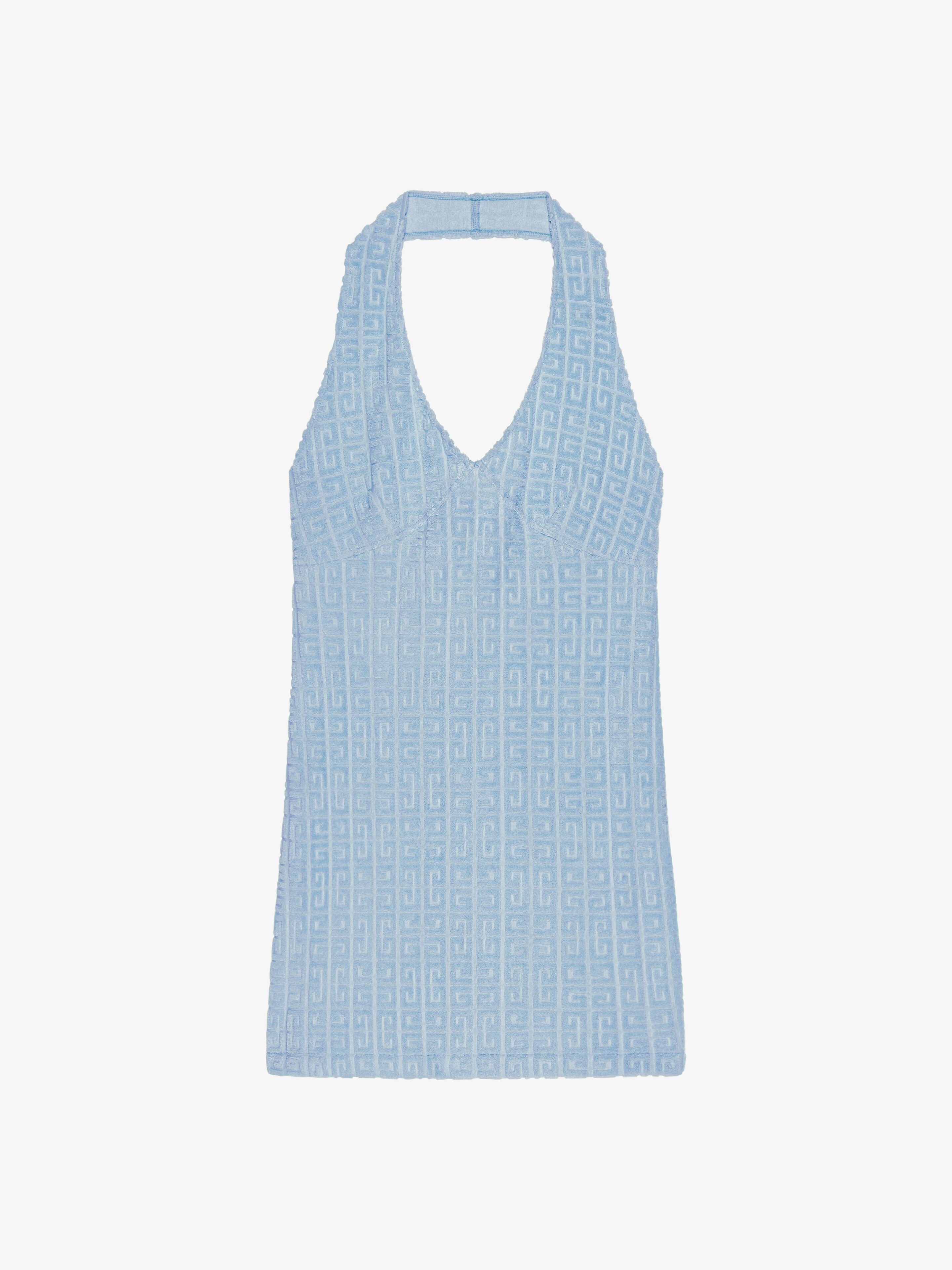 Givenchy Dress In 4g Cotton Towelling In Blue