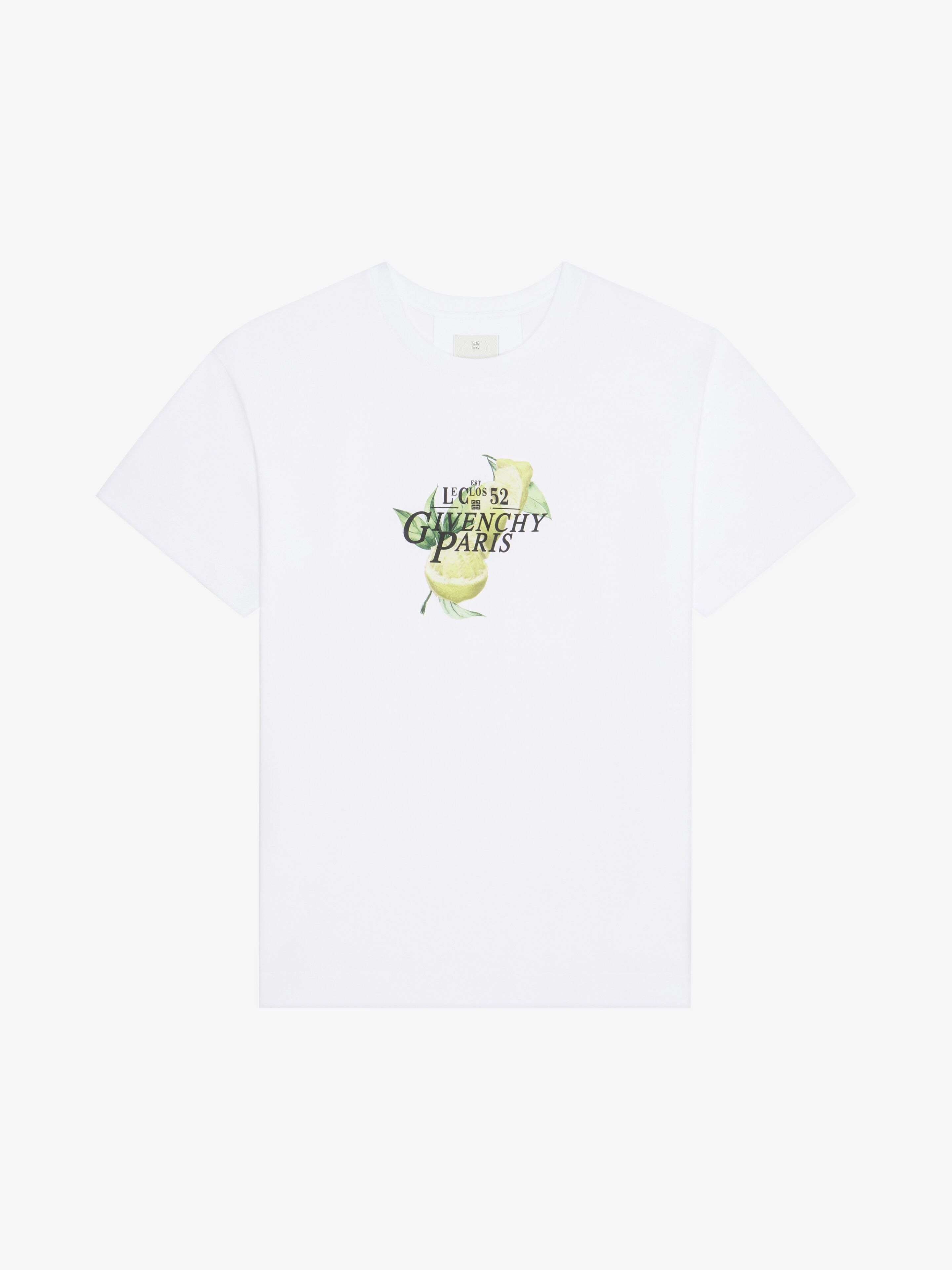 Shop Givenchy T-shirt In Cotton With  Lemons Print In White