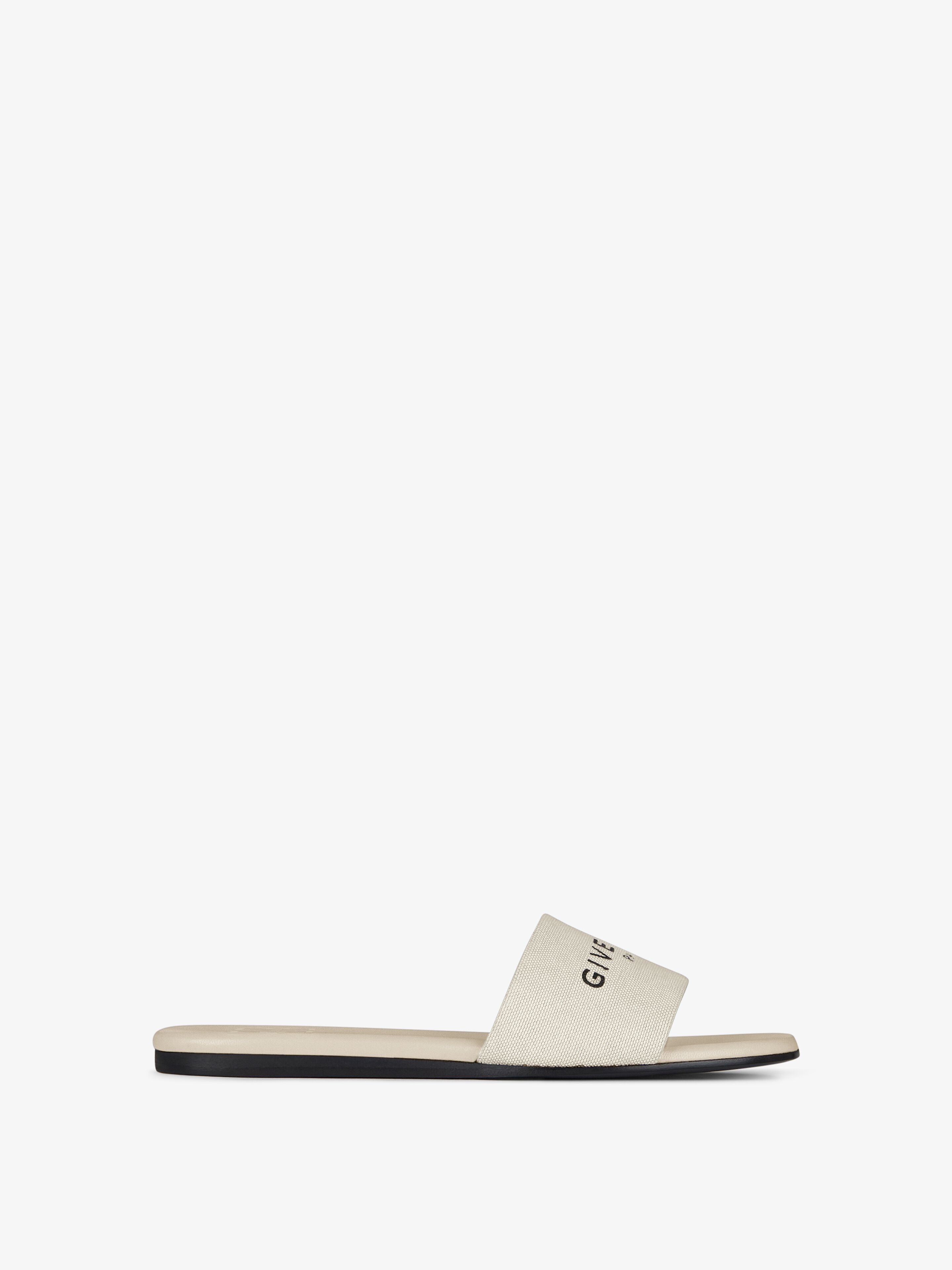 Givenchy - 4G Flat Mules In Canvas - Beige - Women - Size: 36