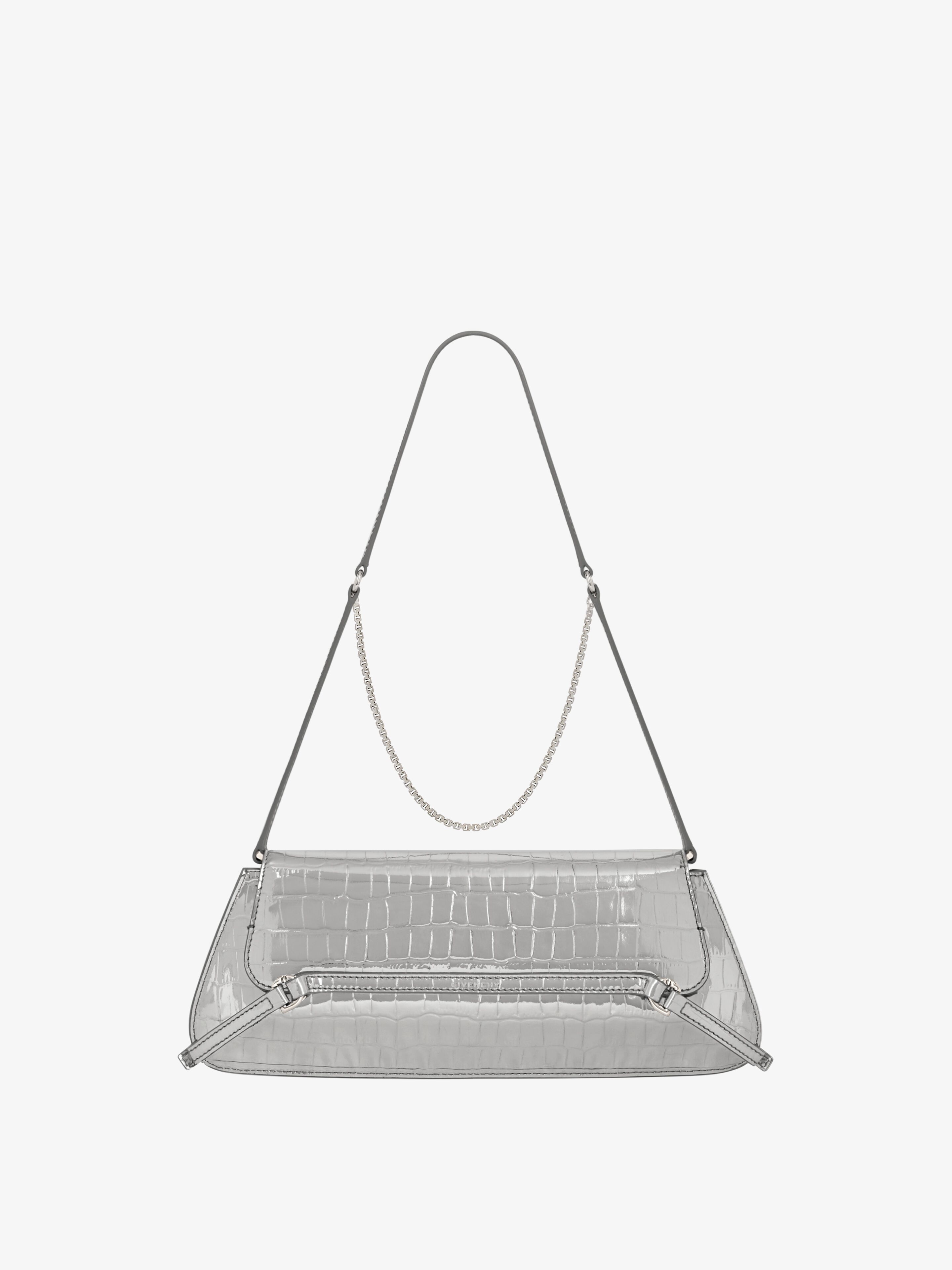 Voyou Clutch bag in crocodile effect leather in - light Voyou Clutch bag in crocodile effect leather in - light