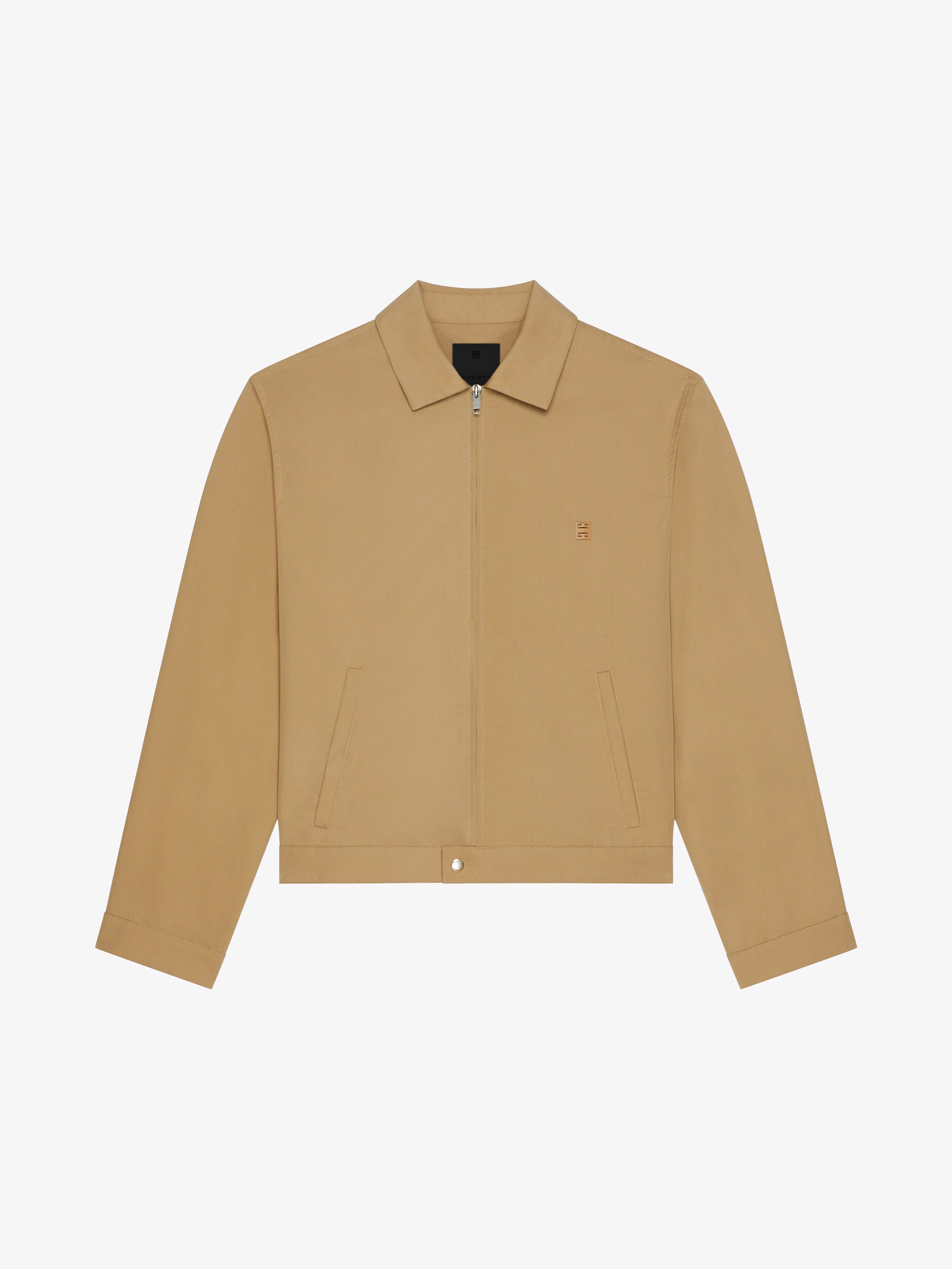 Shop Givenchy Jacket In Cotton With 4g Detail In Beige