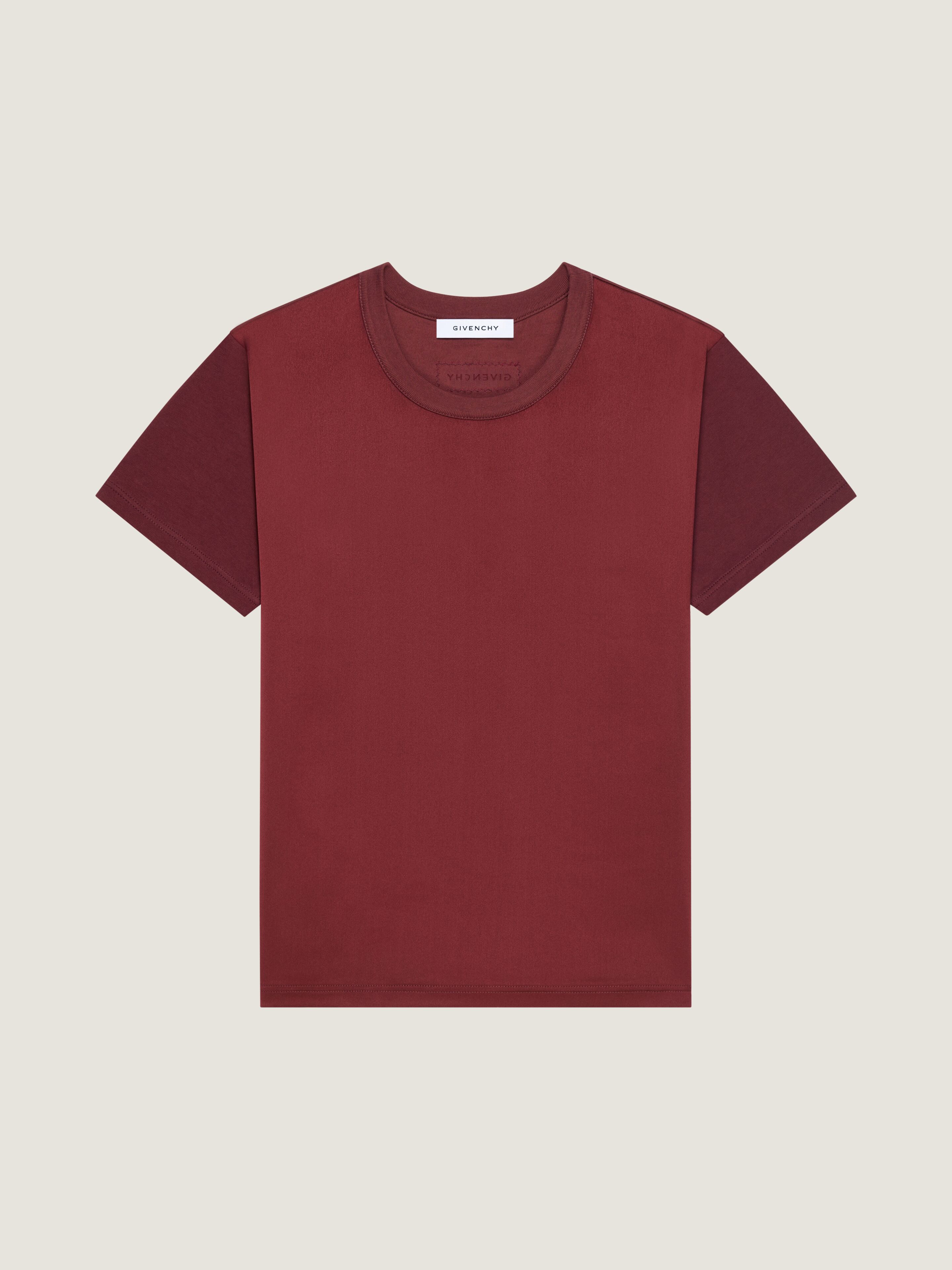 Givenchy Bi-material T-shirt With  Patch In Red