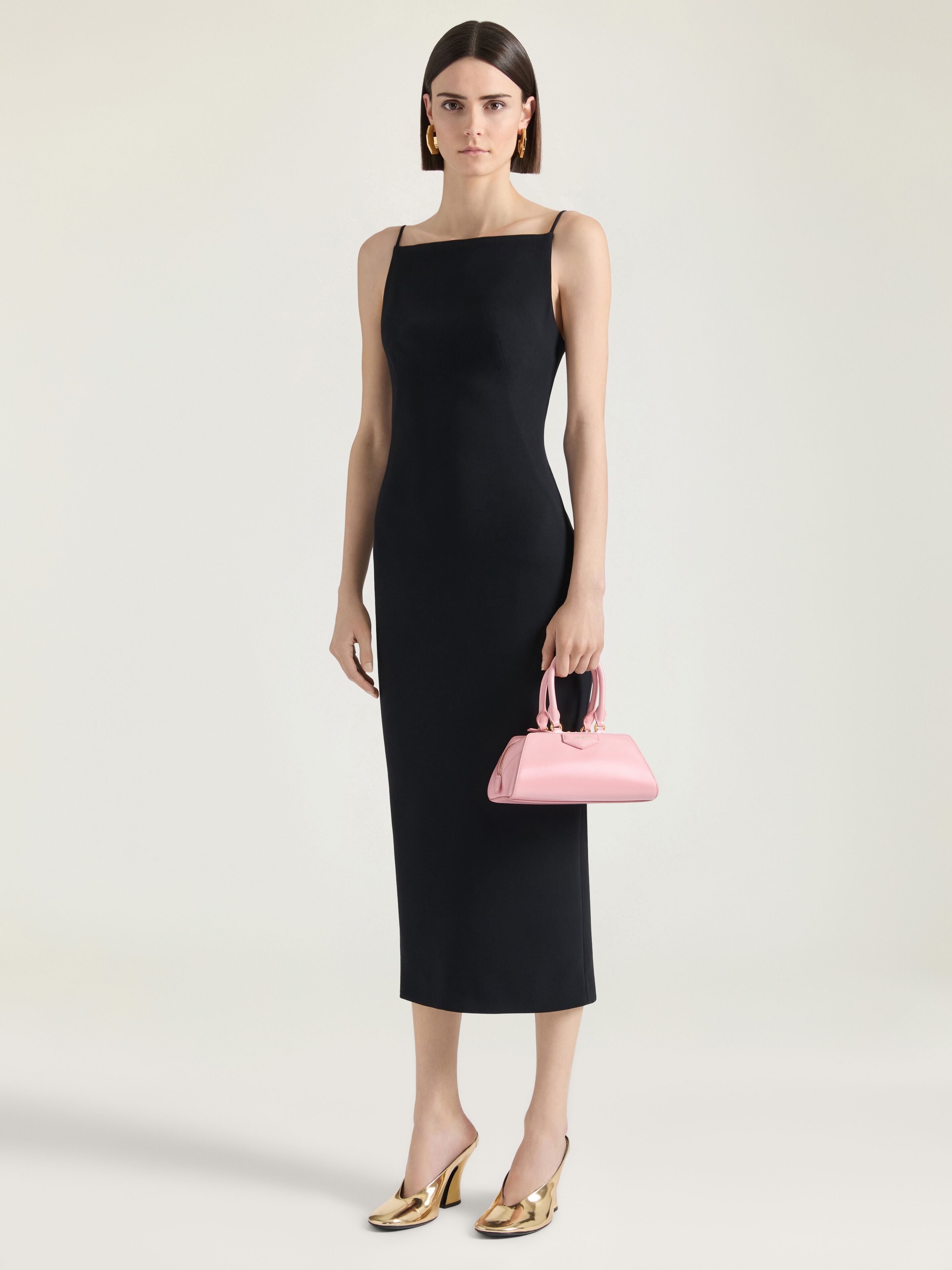 Mini Antigona East-West bag in Box leather in - flamingo