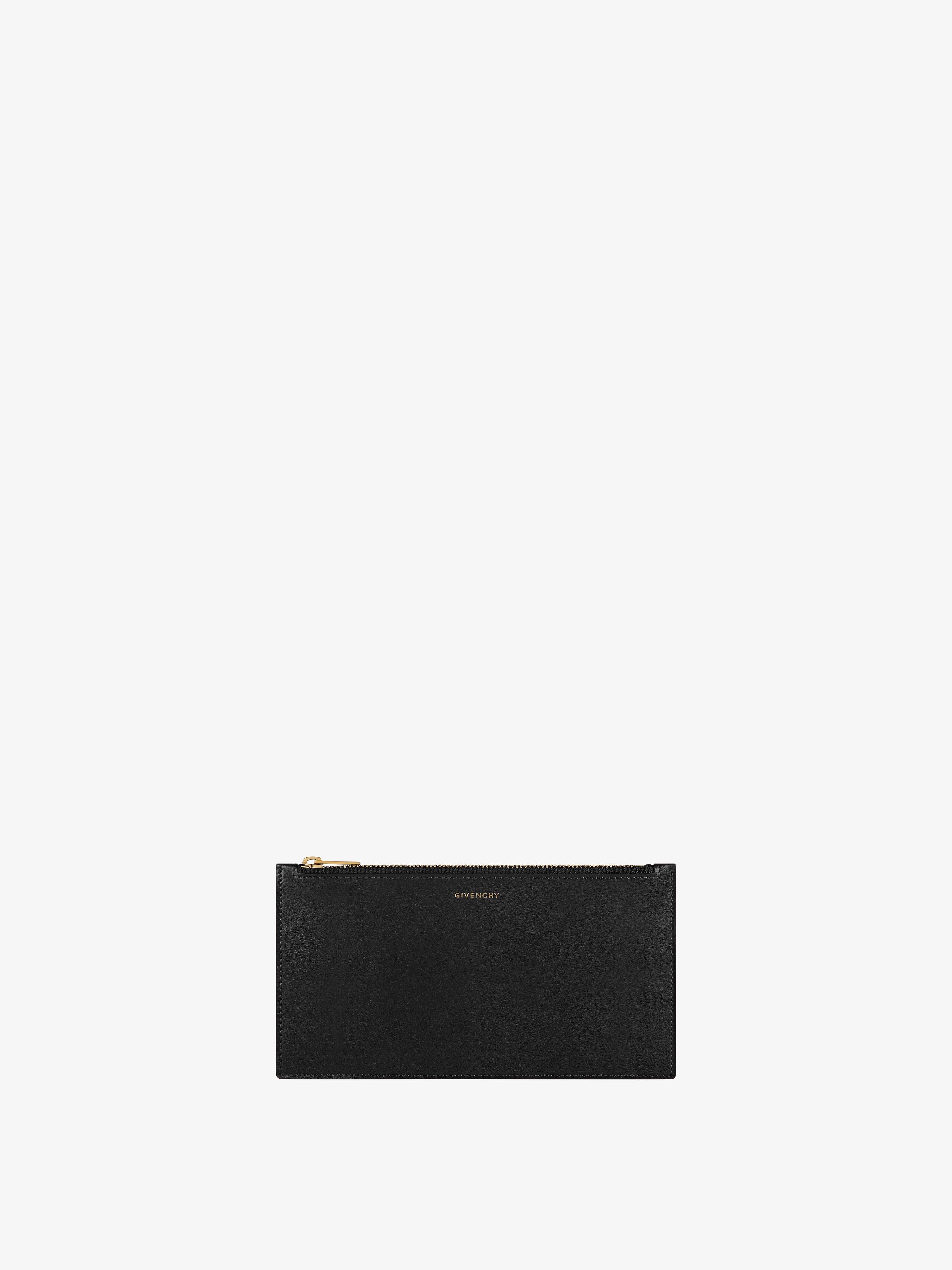 Shop Givenchy 4g Flat Pouch In Leather In Multicolor