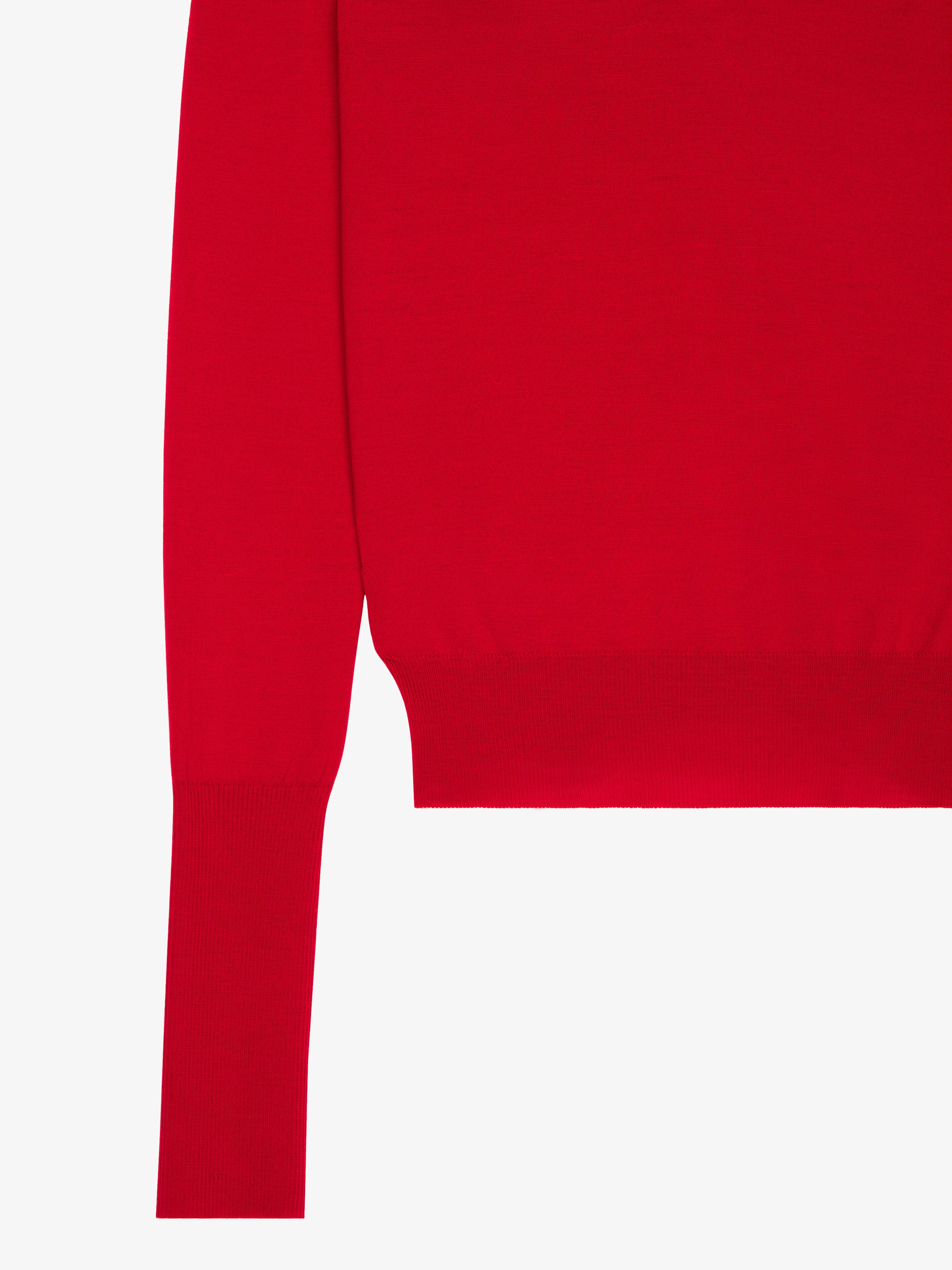 Slim fit sweater in wool with draped open back and 4G detail in