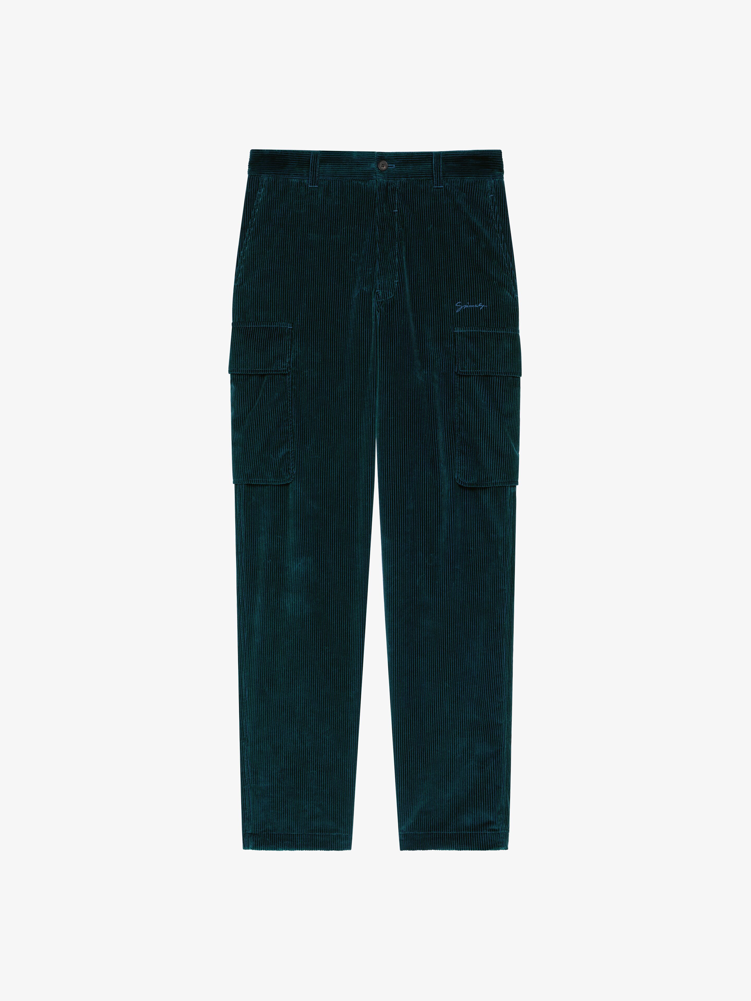 Shop Givenchy Cargo Pants In Corduroy In Multicolor