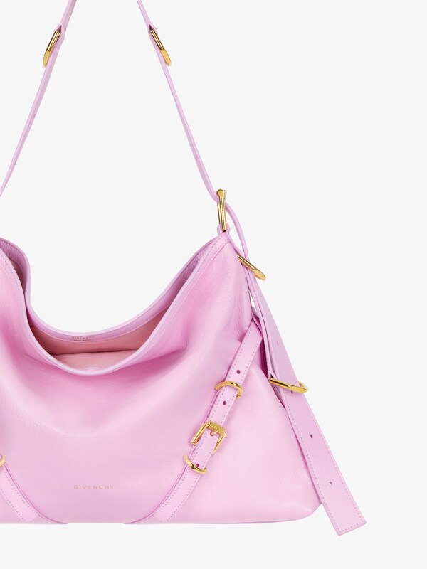 Medium Voyou bag in leather - silk pink | Givenchy US