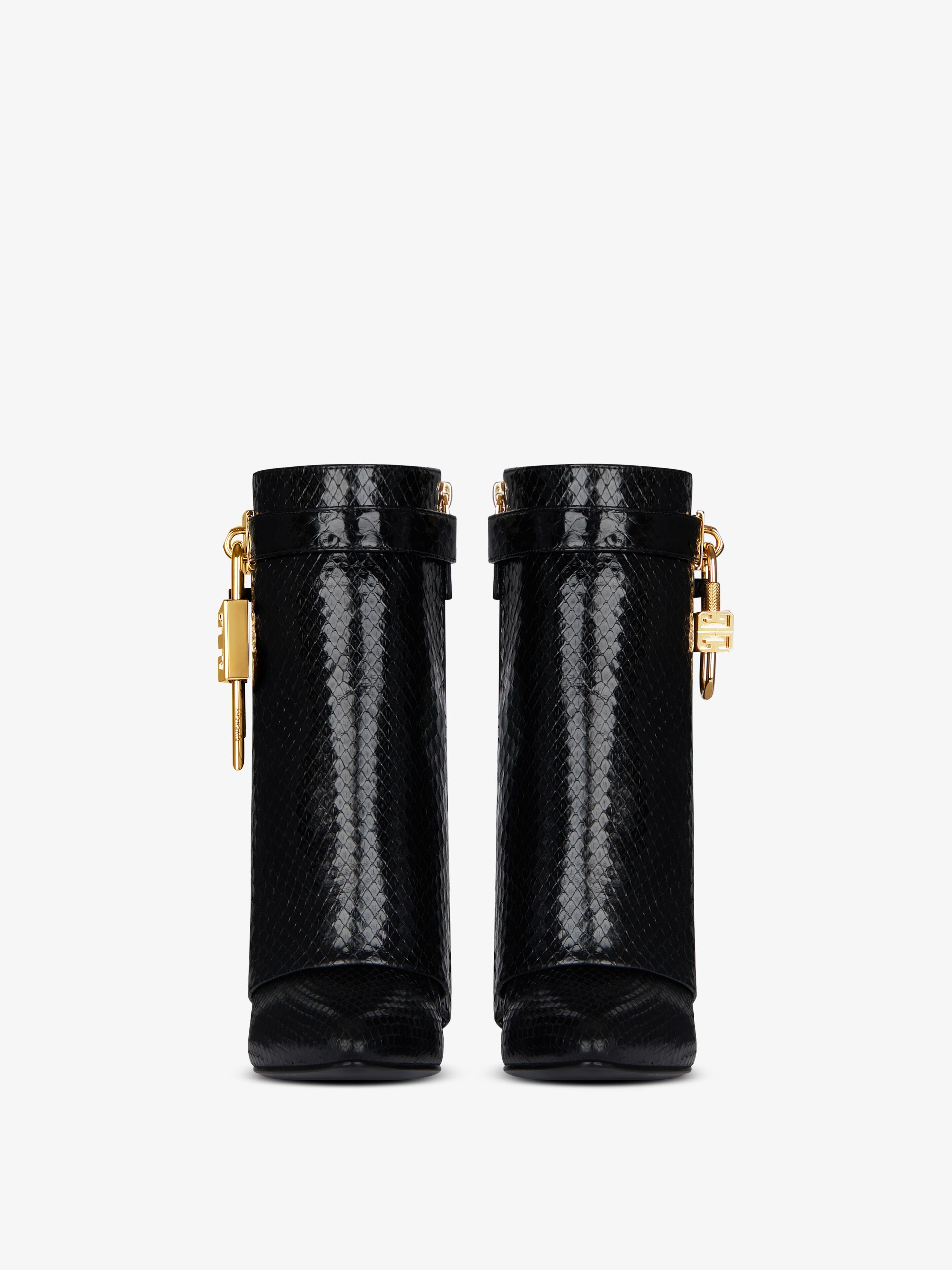 Givenchy - Bottines Shark Lock En Python - Noir - pour Femme - Taille : 36