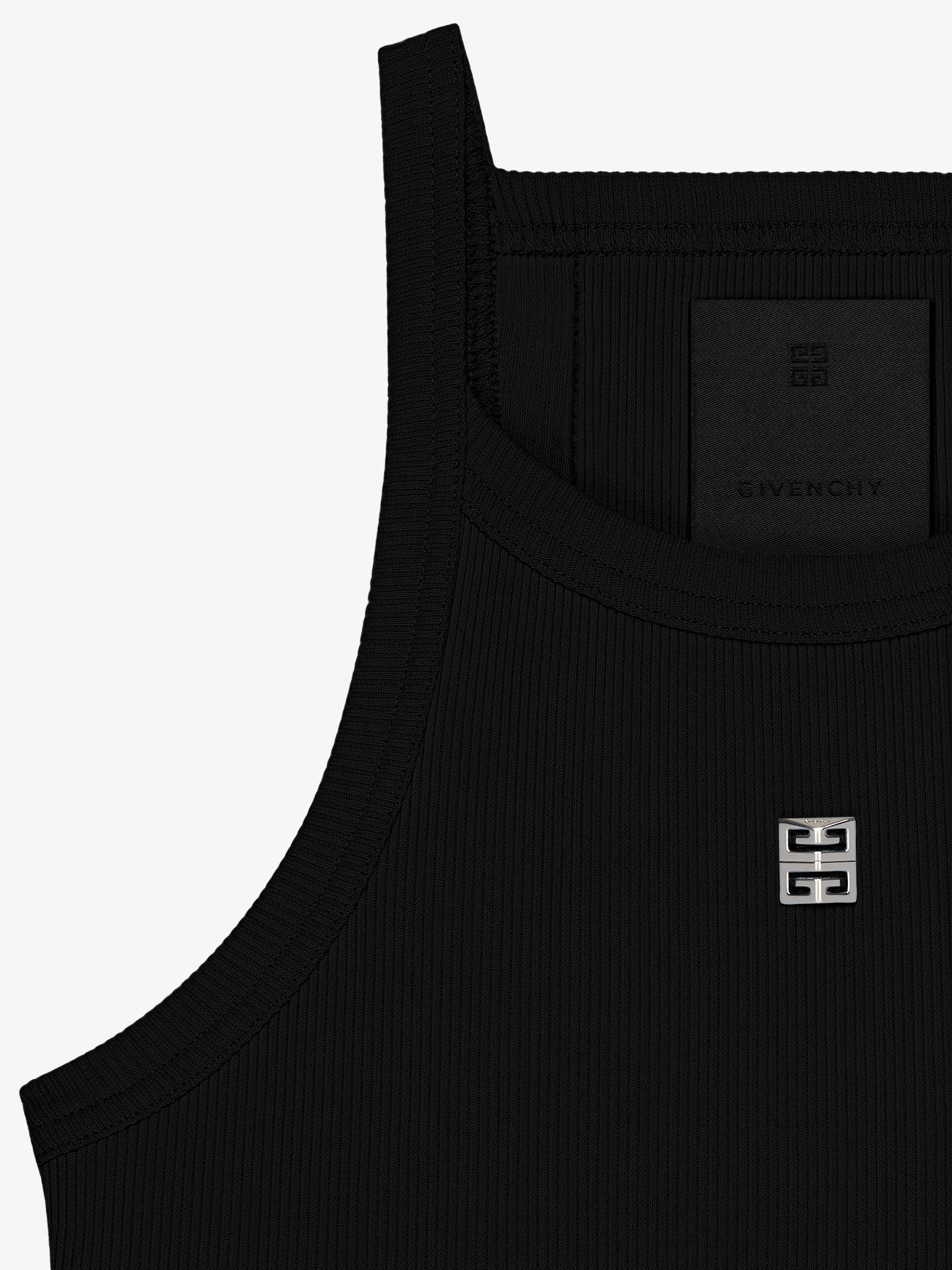 Slim tank top in 4G jacquard in - black | Givenchy US