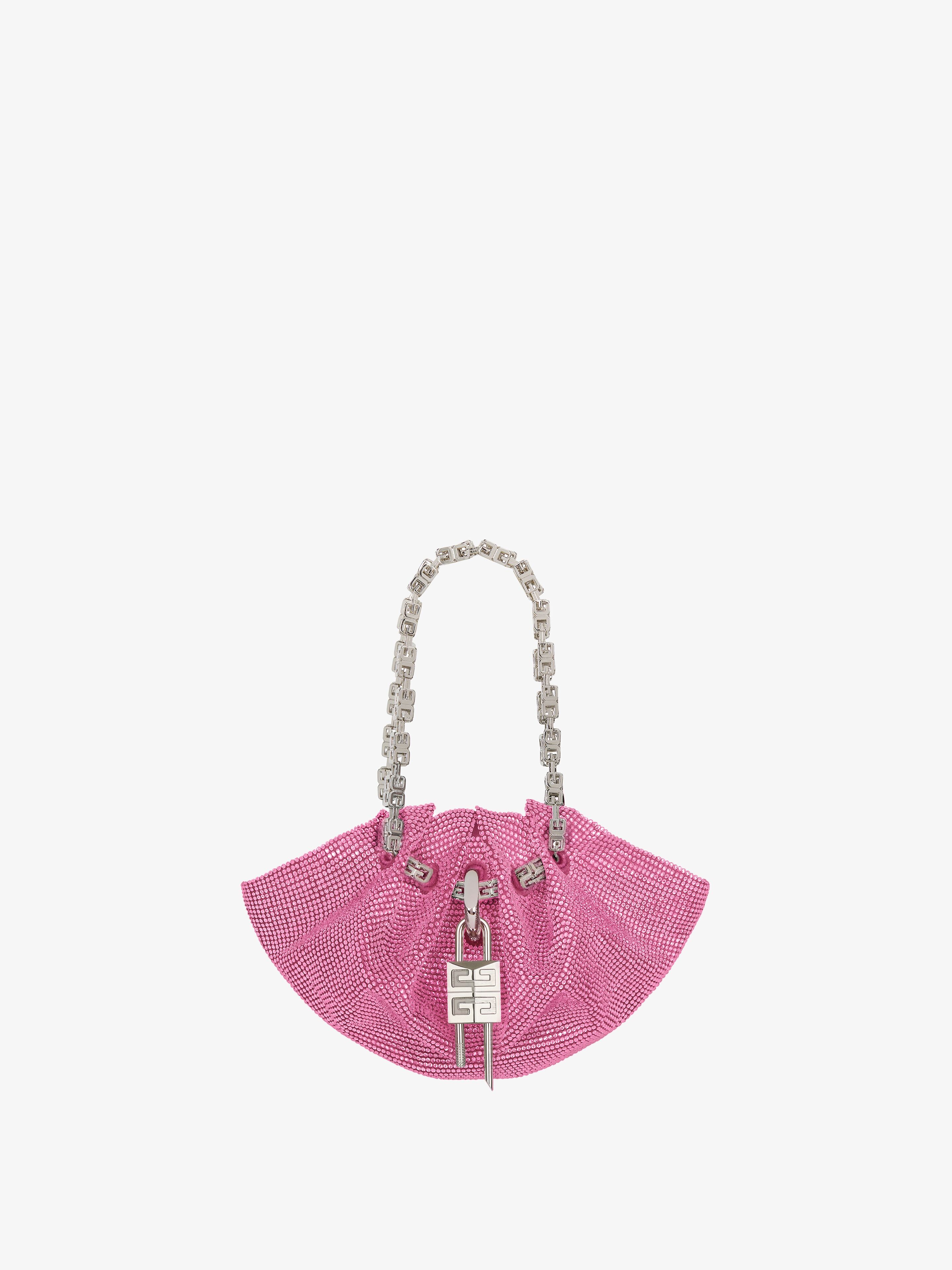 Shop Givenchy Mini Kenny Bag In Satin With Strass In Multicolor