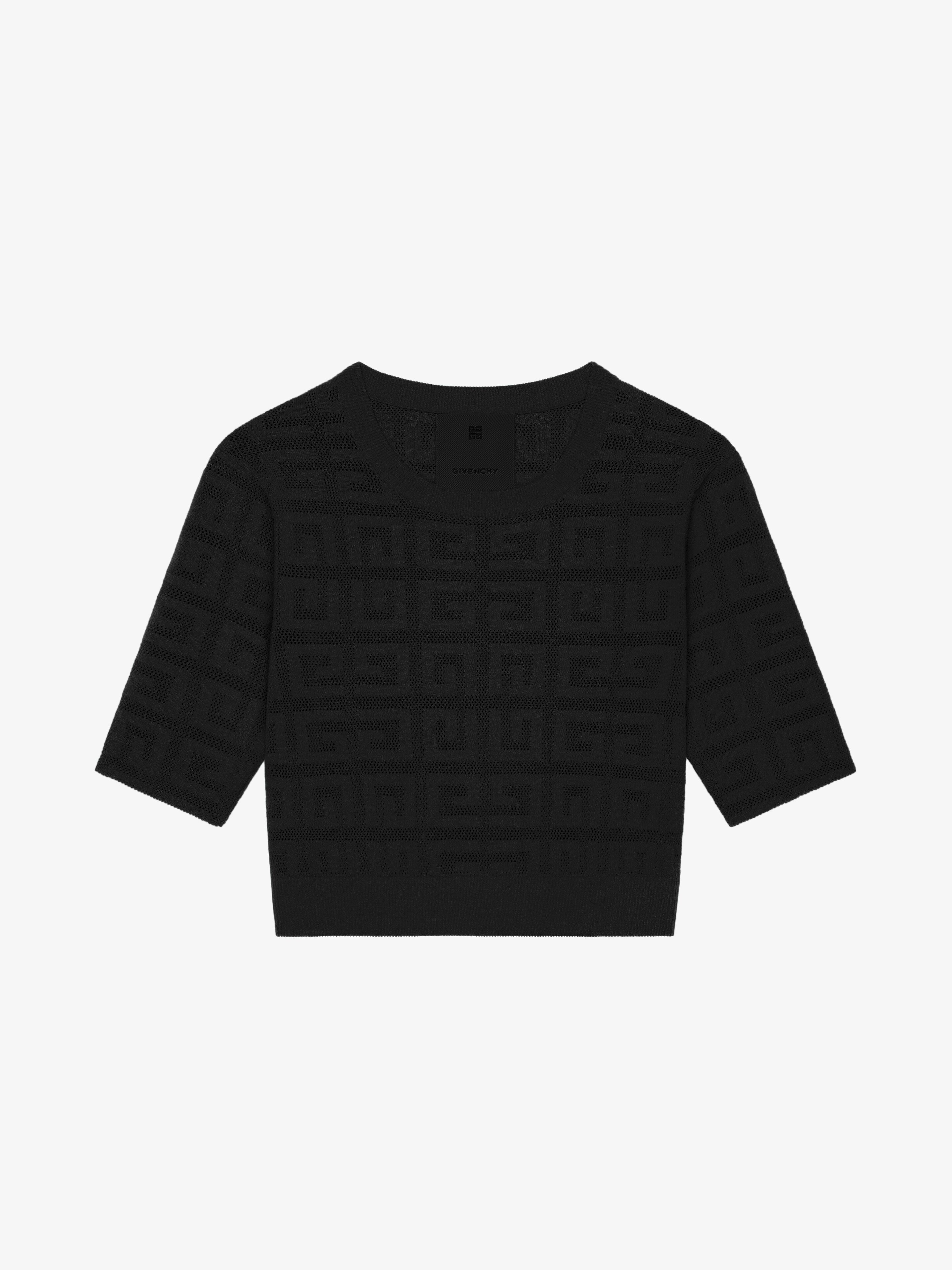 Shop Givenchy Cropped Sweater In 4g Jacquard