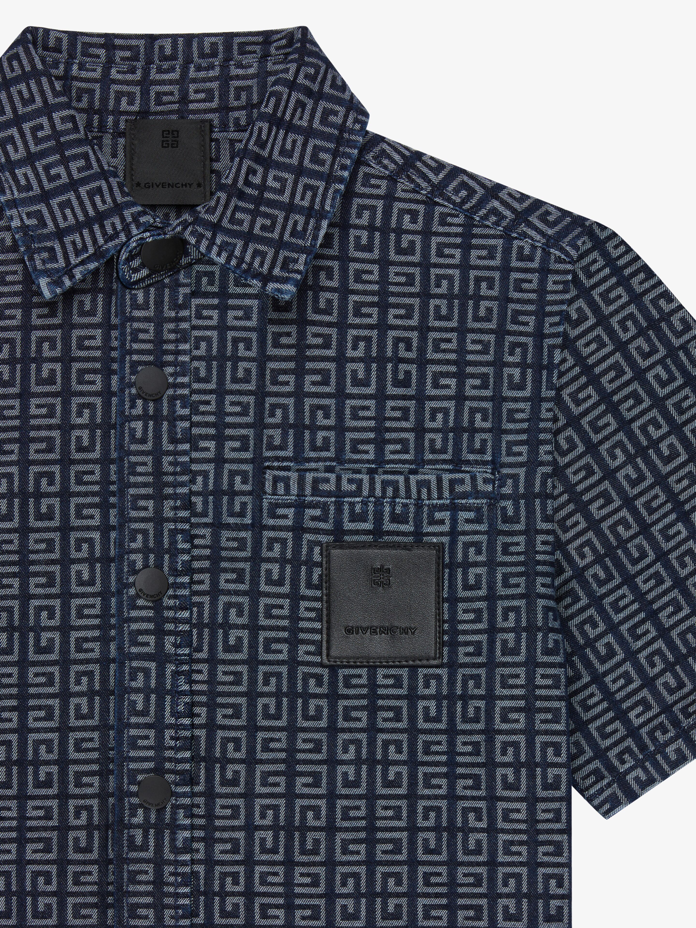 Shirt in 4G denim in - denim blue | Givenchy US
