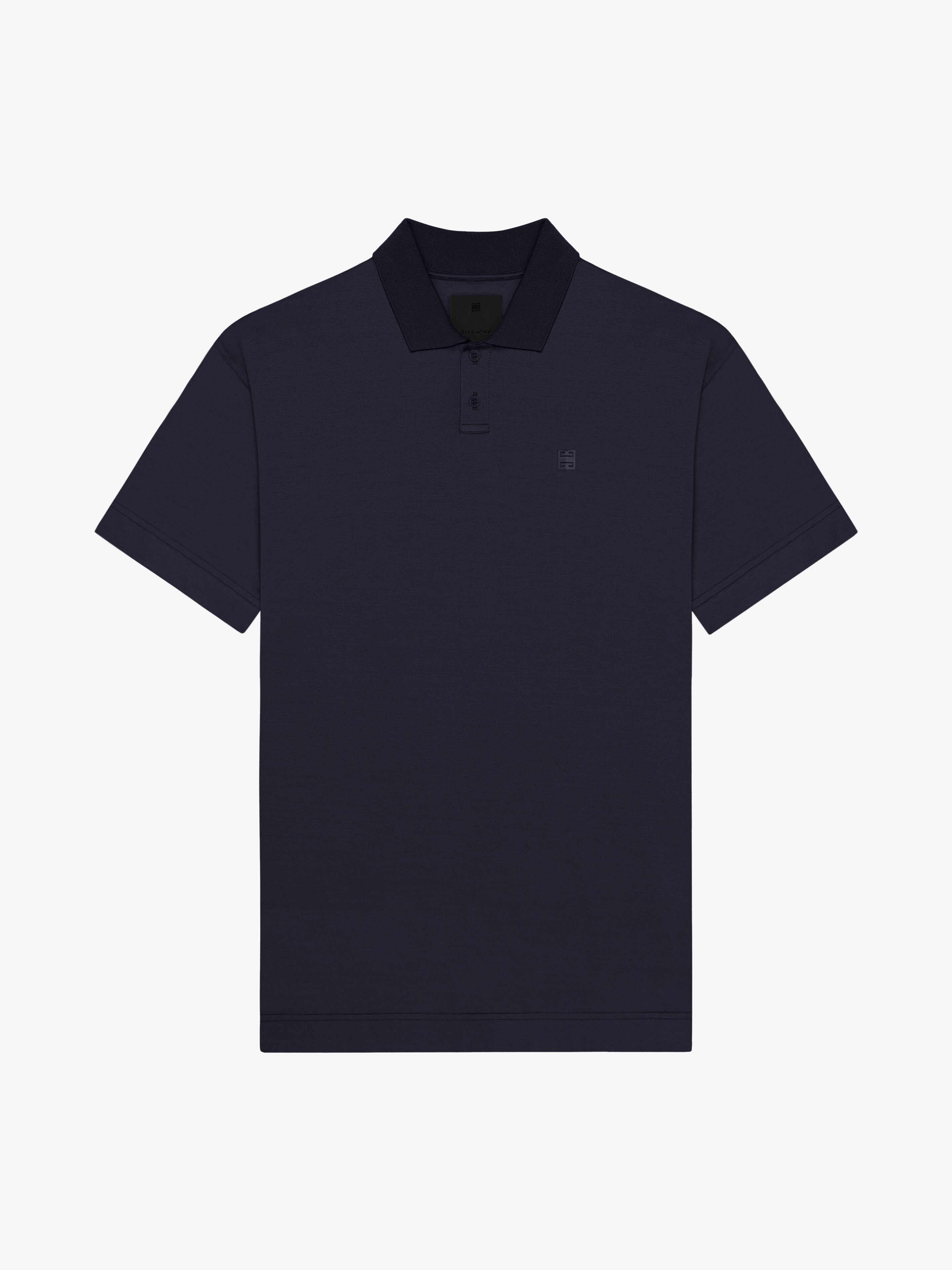 GIVENCHY POLO IN MERCERIZED COTTON WITH 4G DETAIL 