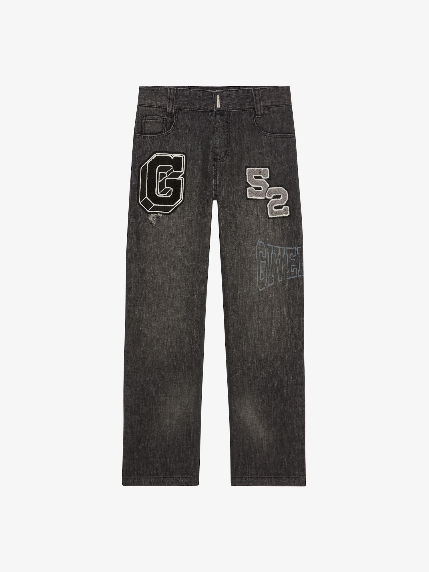 GIVENCHY College baggy jeans in denim in - black | Givenchy US