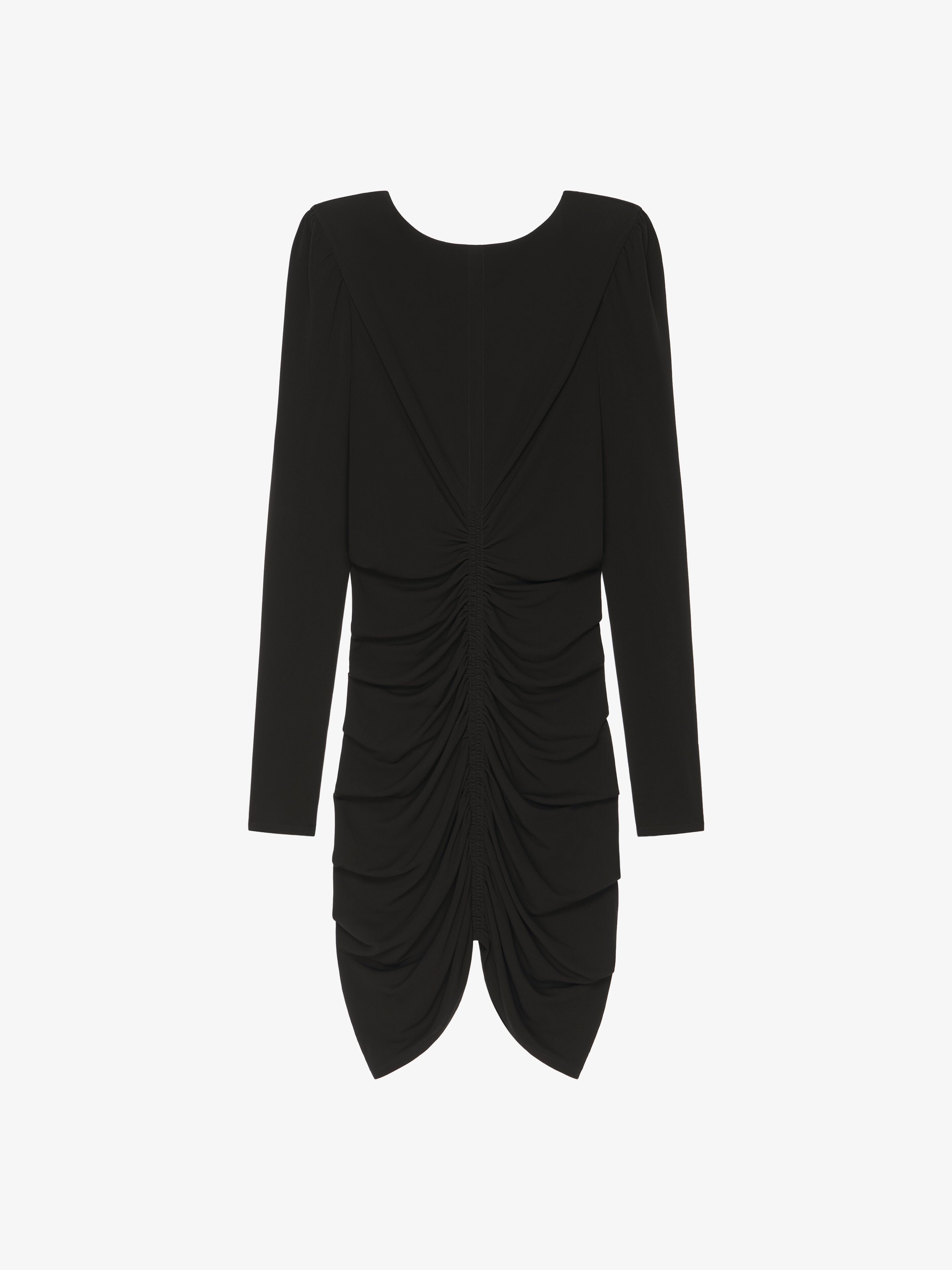 Givenchy Ruched Dress In Crepe In Black