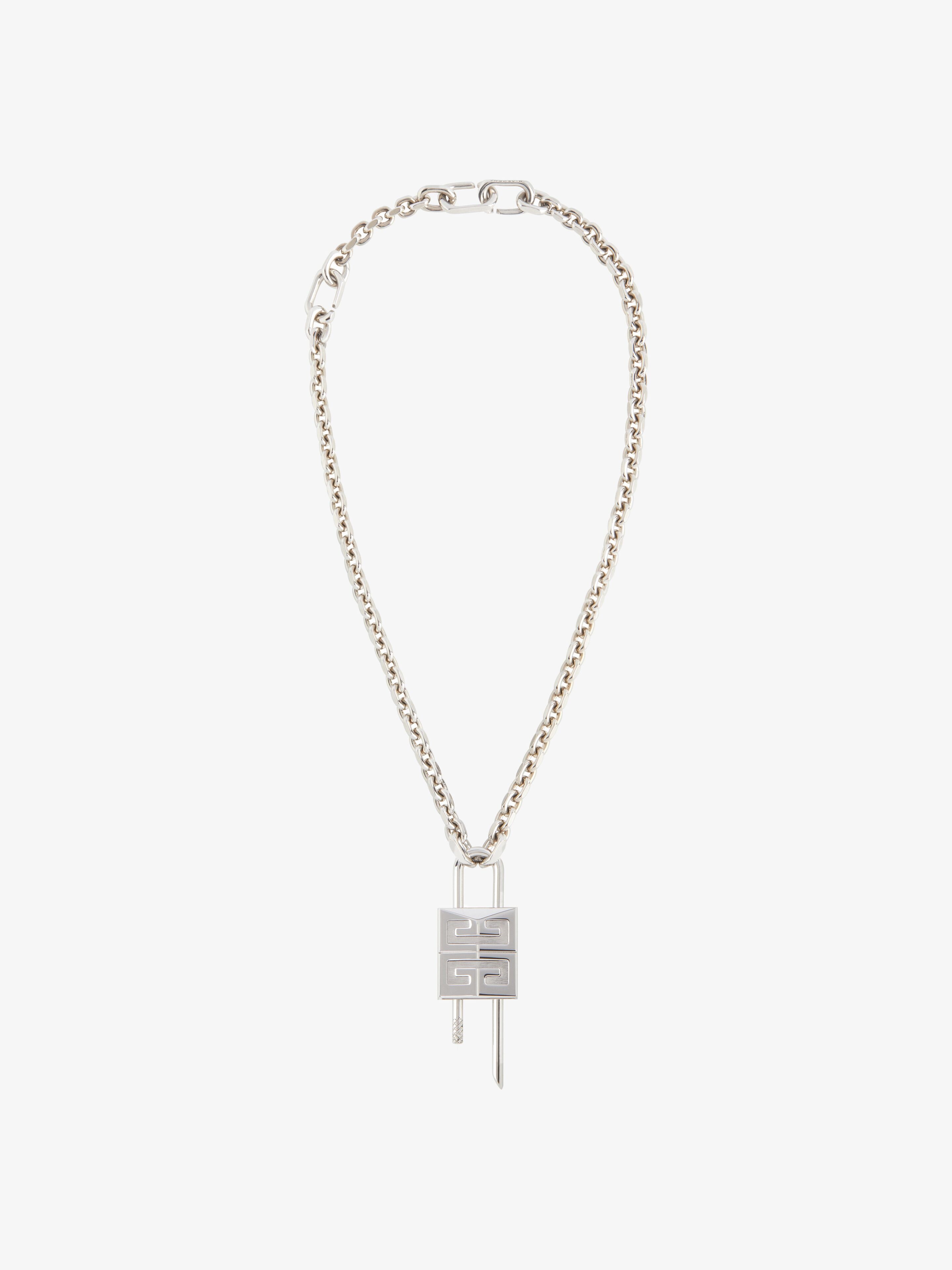 Lock necklace with 4G padlock - silvery | Givenchy US