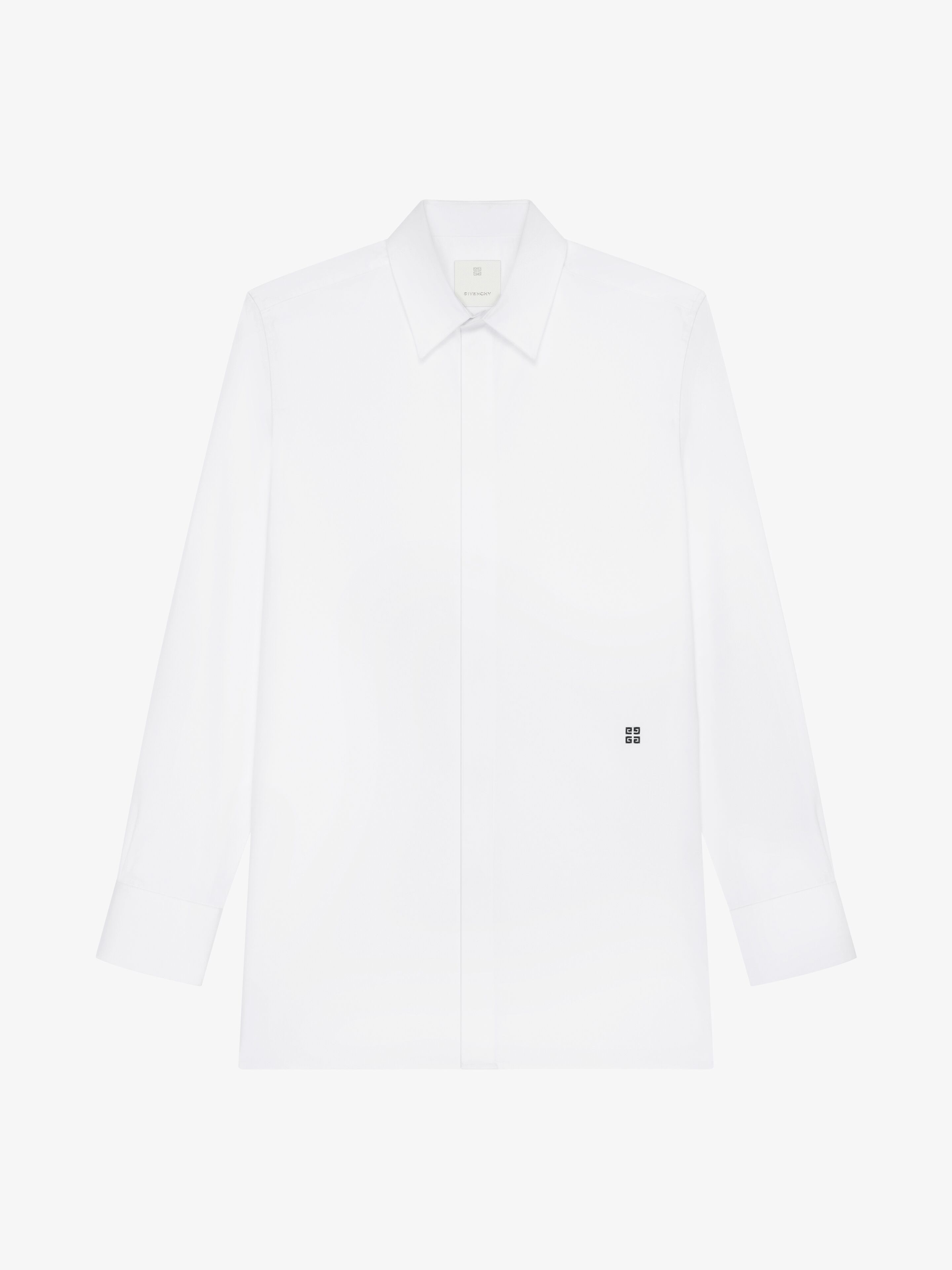 Shop Givenchy Shirt In Poplin In White/black