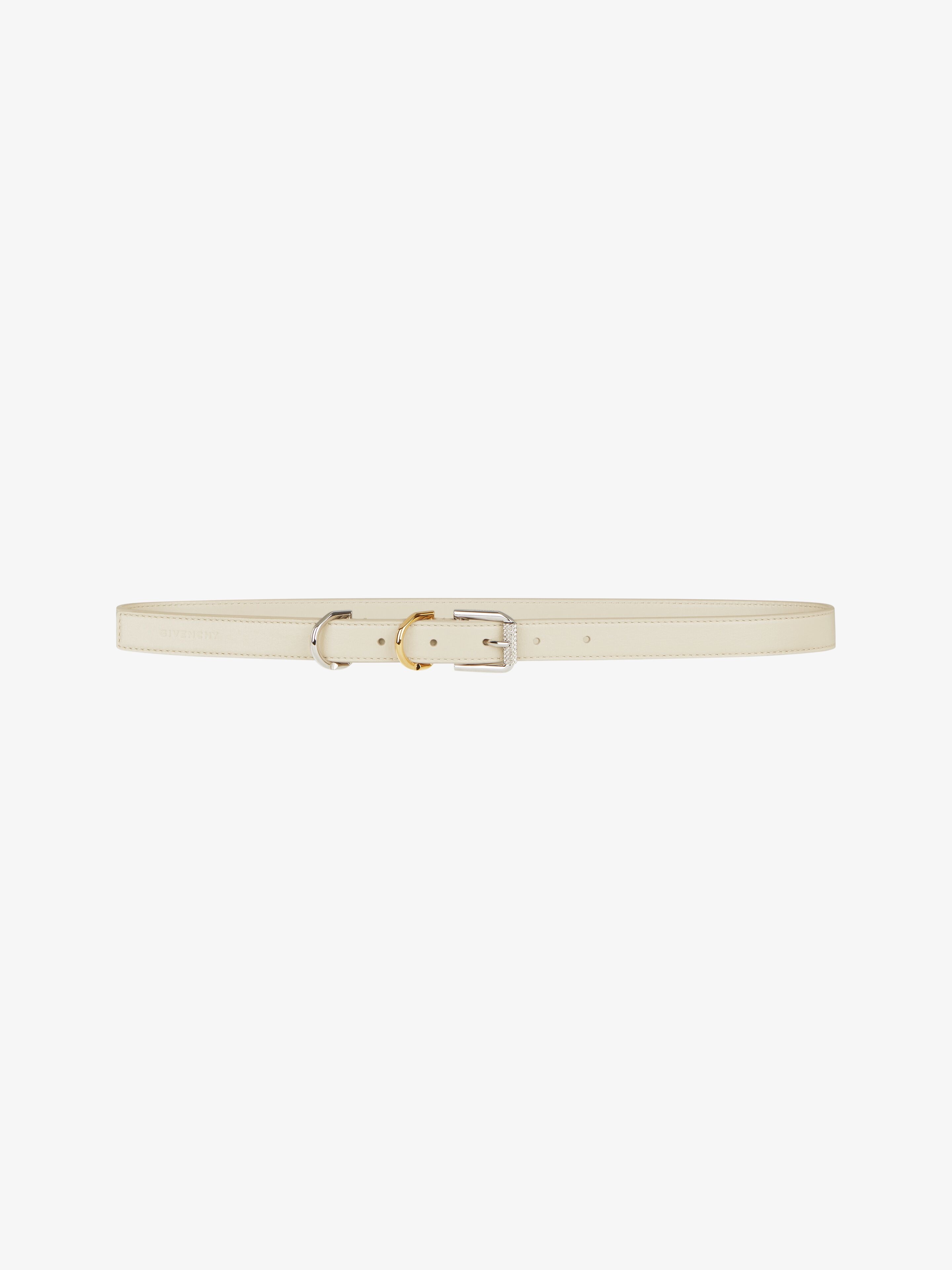 Givenchy - For Women - Voyou Belt In Leather - Beige - For Women - Size: 75