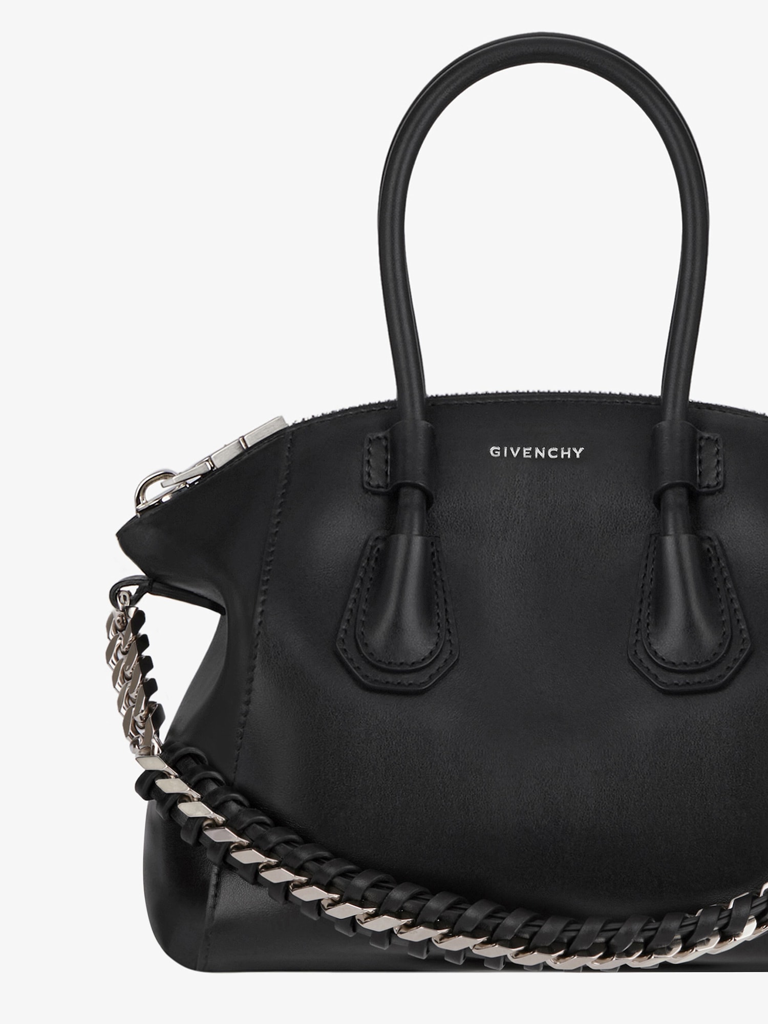 Mini Antigona Sport bag in leather with chain black Givenchy GB