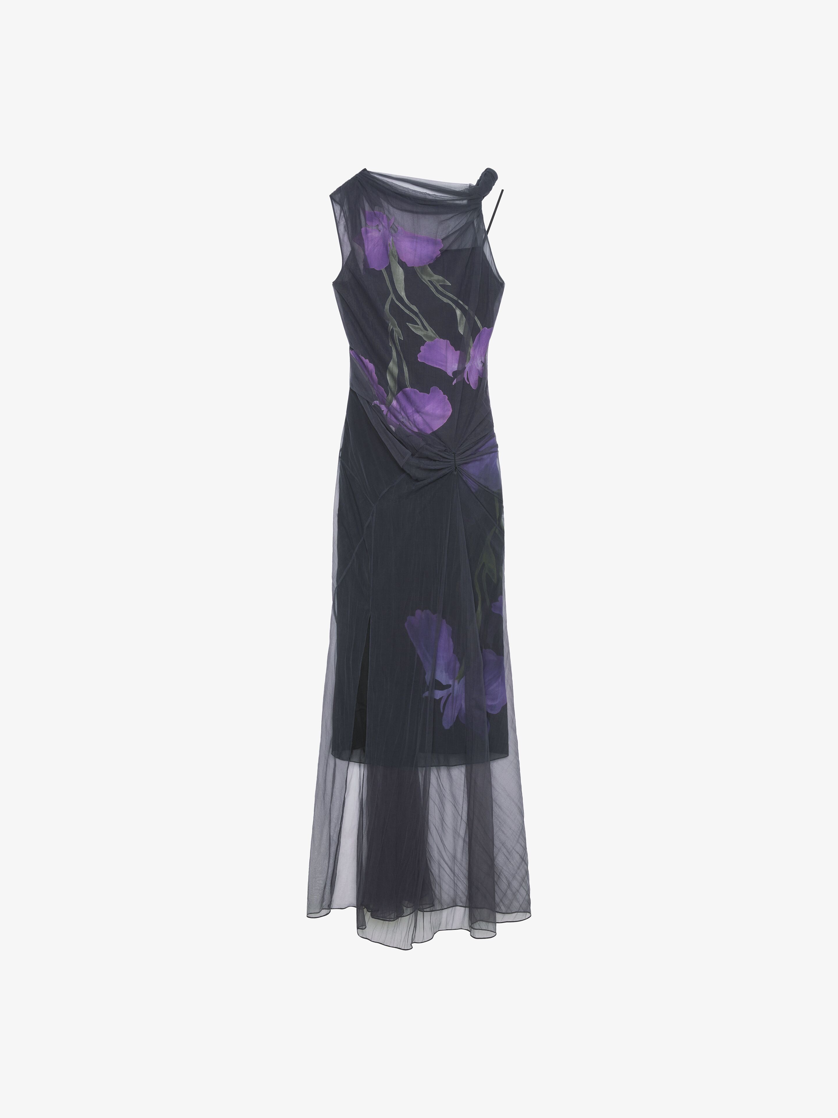 Givenchy - Robe En Satin Jersey Dévoré Floral - pour Femme - Taille : 38
