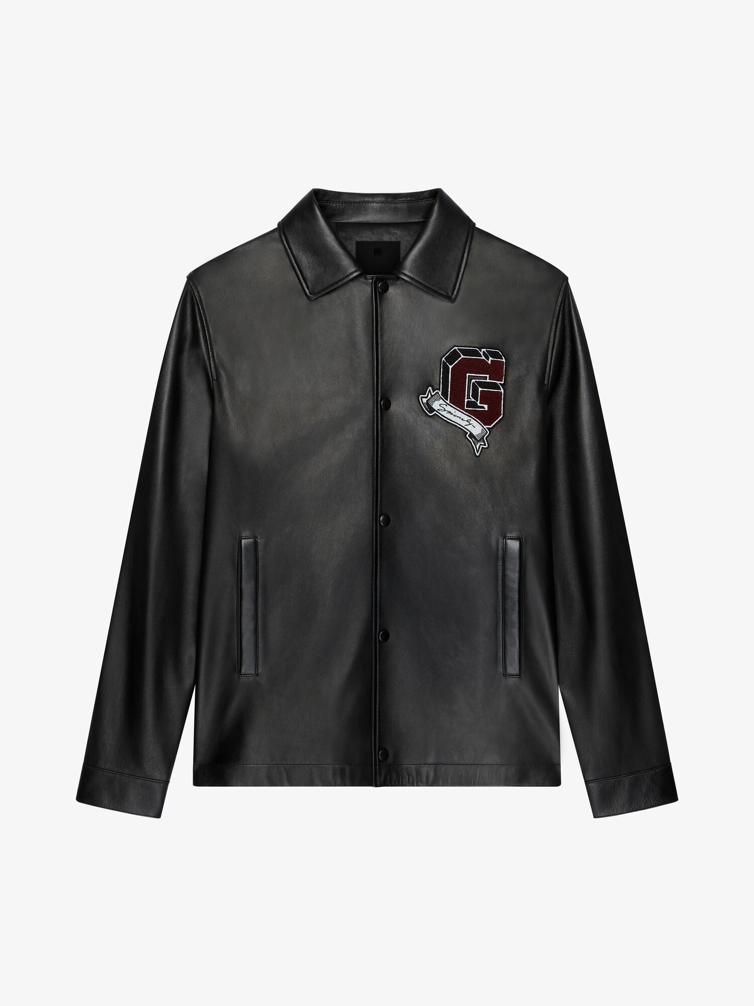 GIVENCHY カレッジ レザー ジャケット - ブラック | GIVENCHY JP 