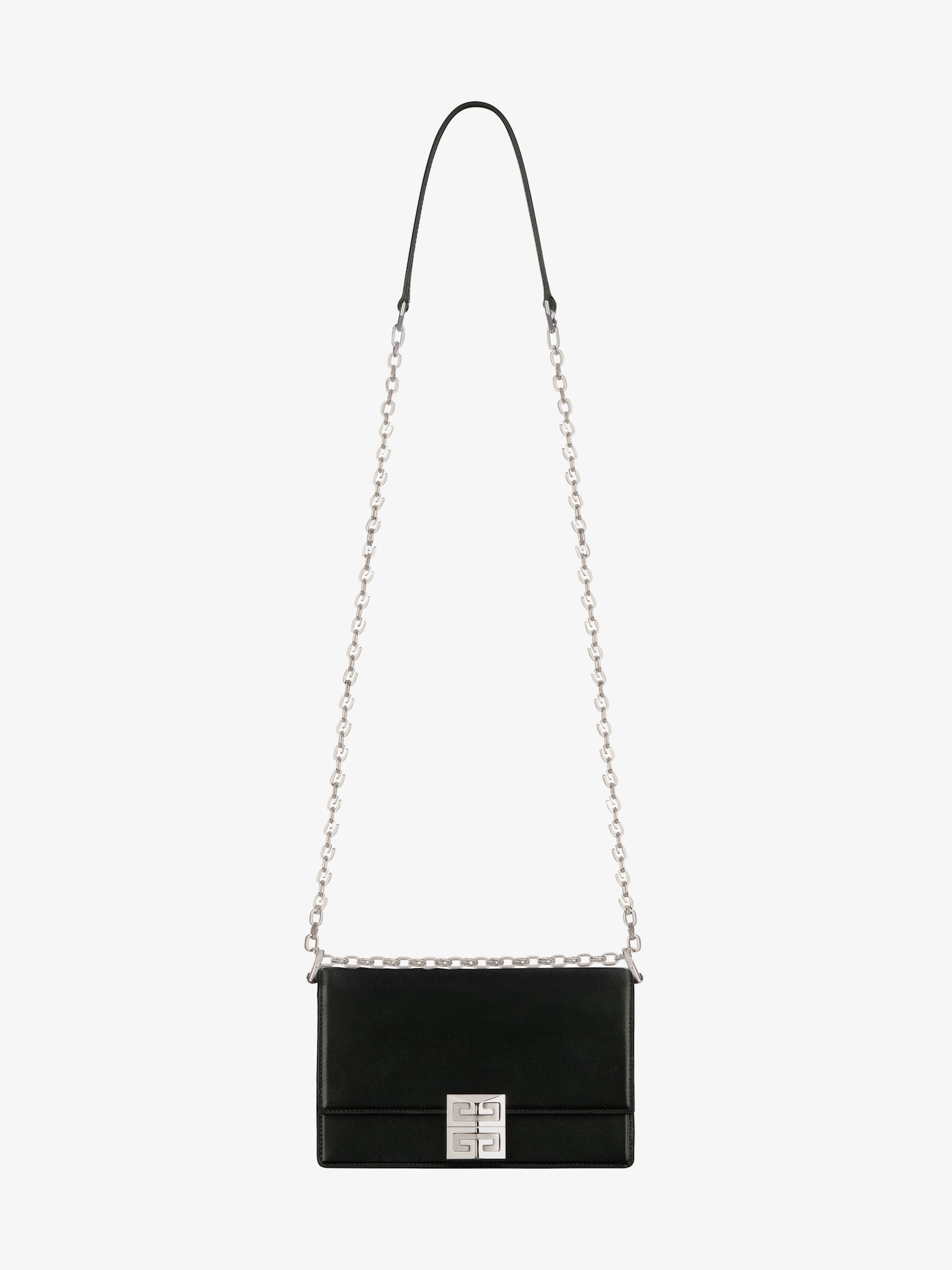 Small 4G bag in Box leather with chain - black | Givenchy US