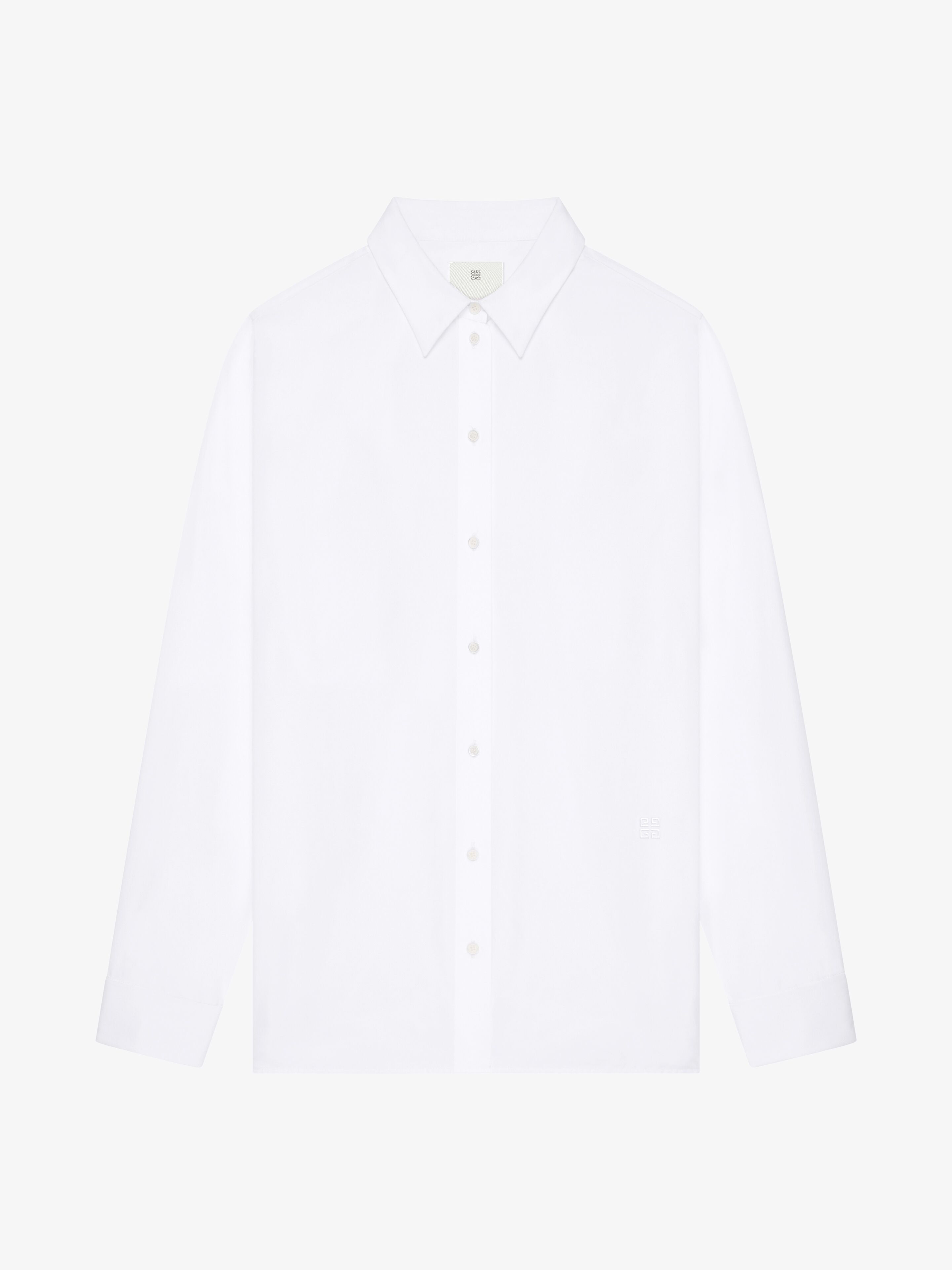 Givenchy - Chemise Oversize En Popeline Avec Ouverture Au Dos - Blanc - pour Femme - Taille : 36