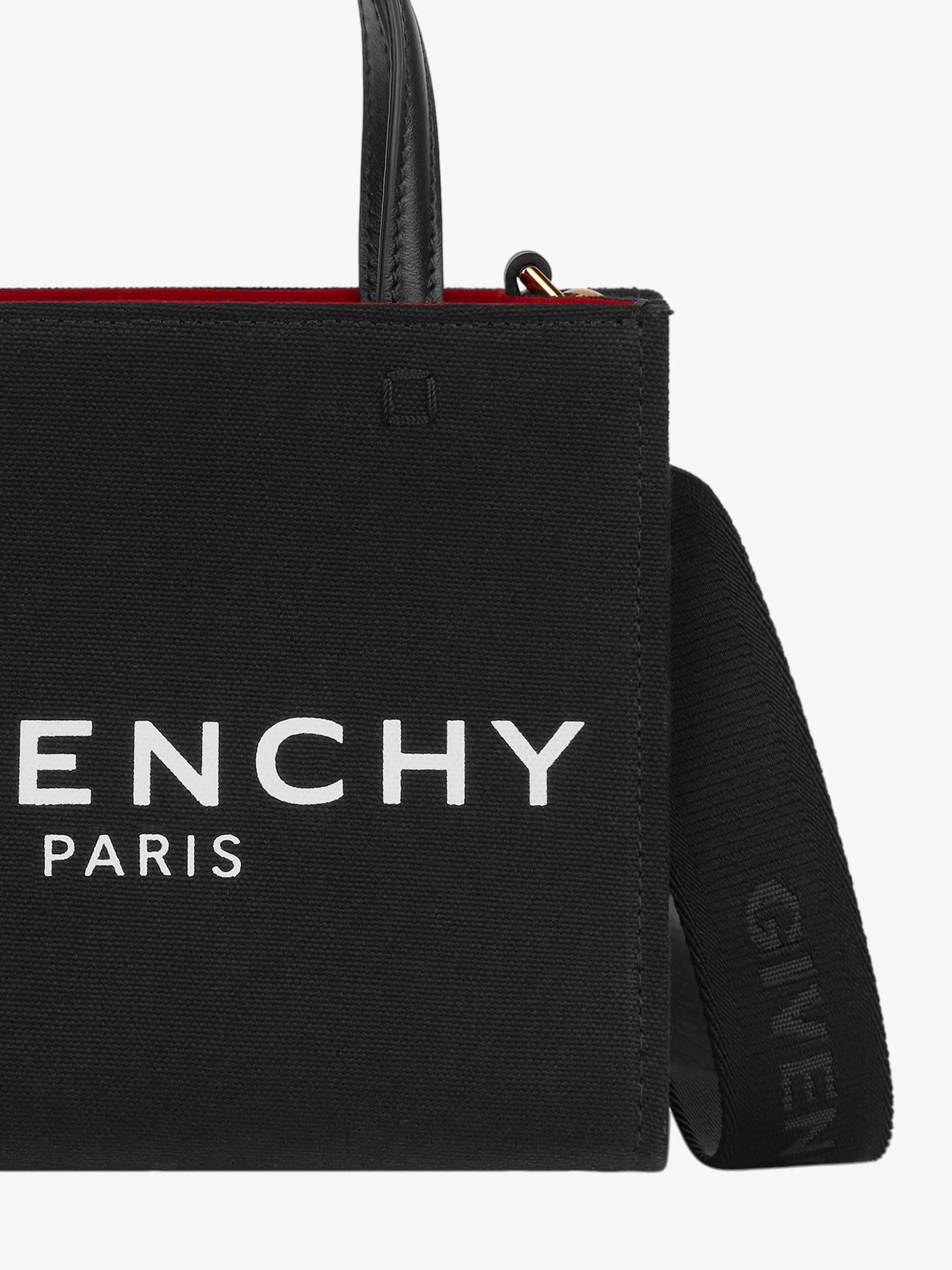 Mini G-Tote shopping bag in canvas in - black | Givenchy US