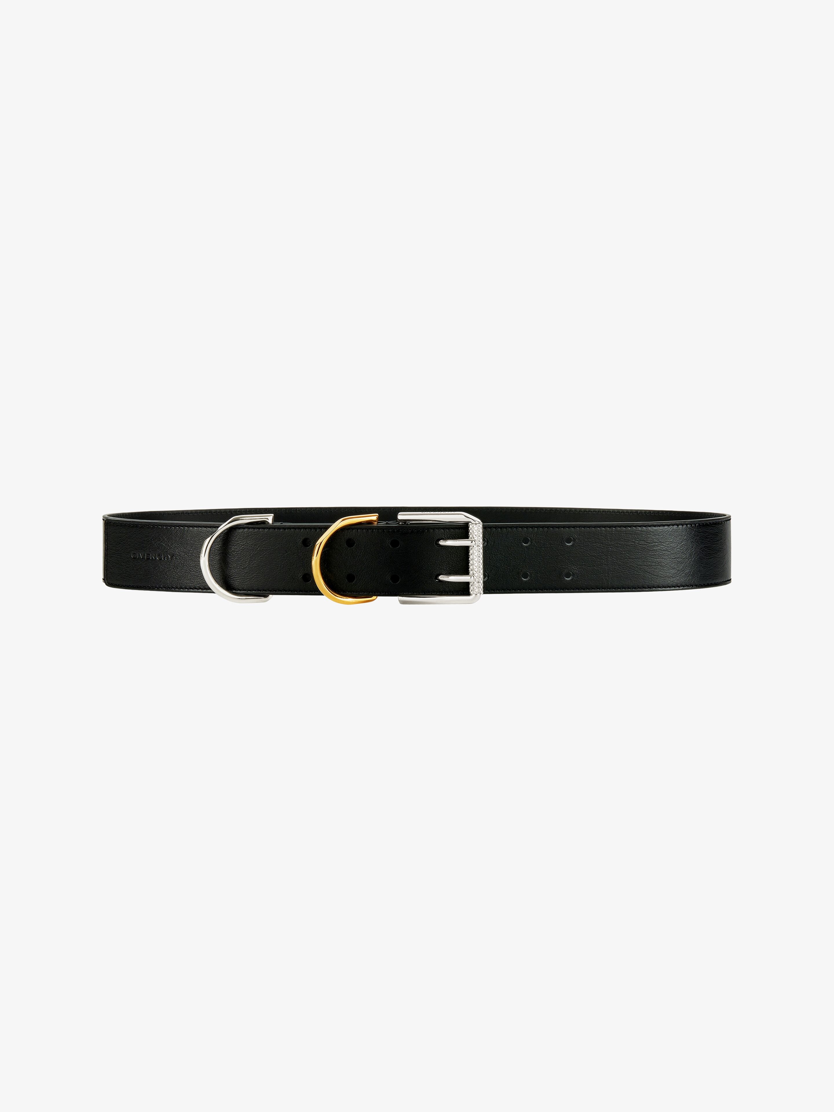 Voyou belt in leather in black Givenchy US