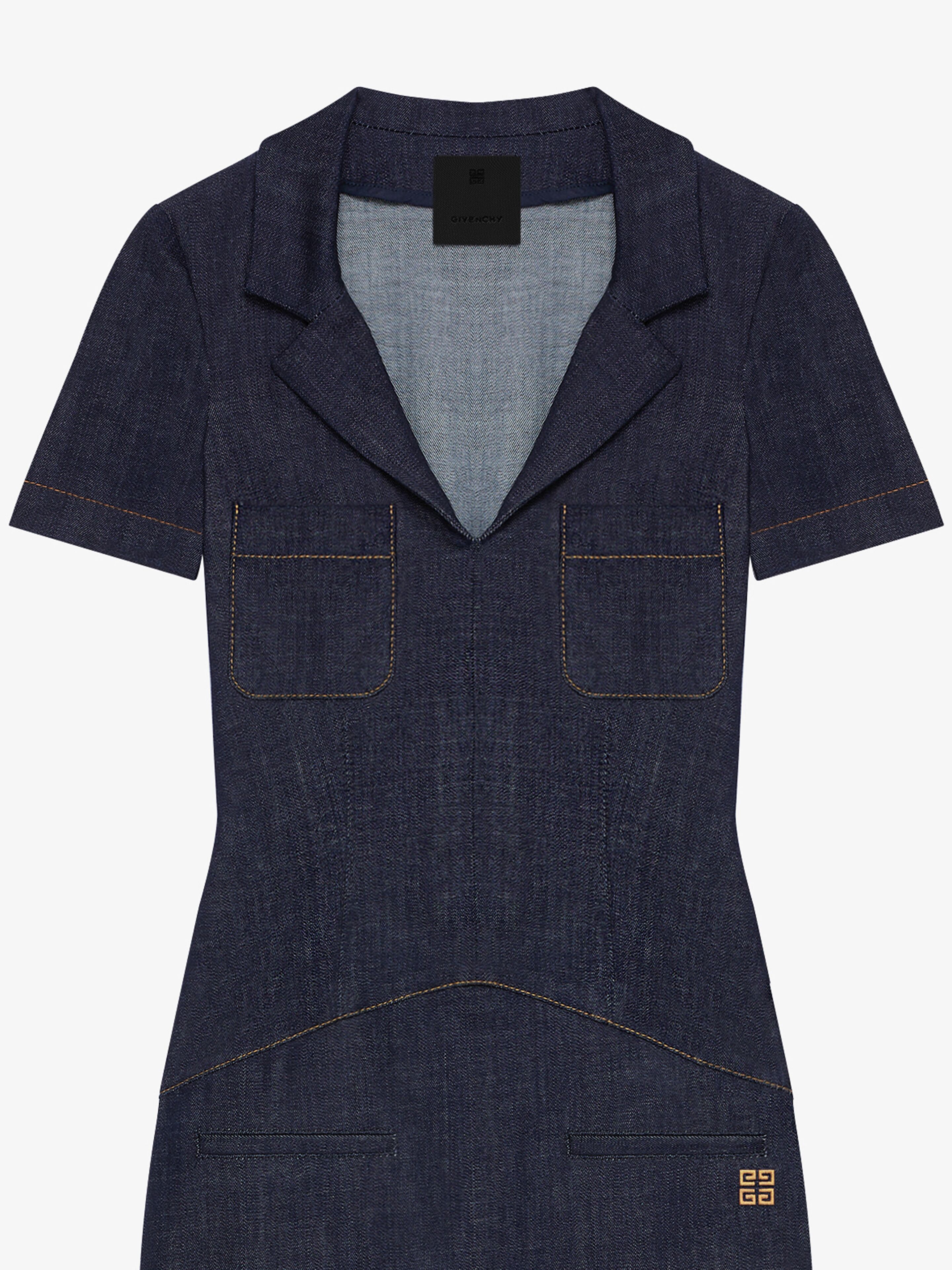 ワンピース GIVENCHY Denim dress Blue BW22AU5YCE Dress in denim with 4G emblem in - medium blue | Givenchy DE