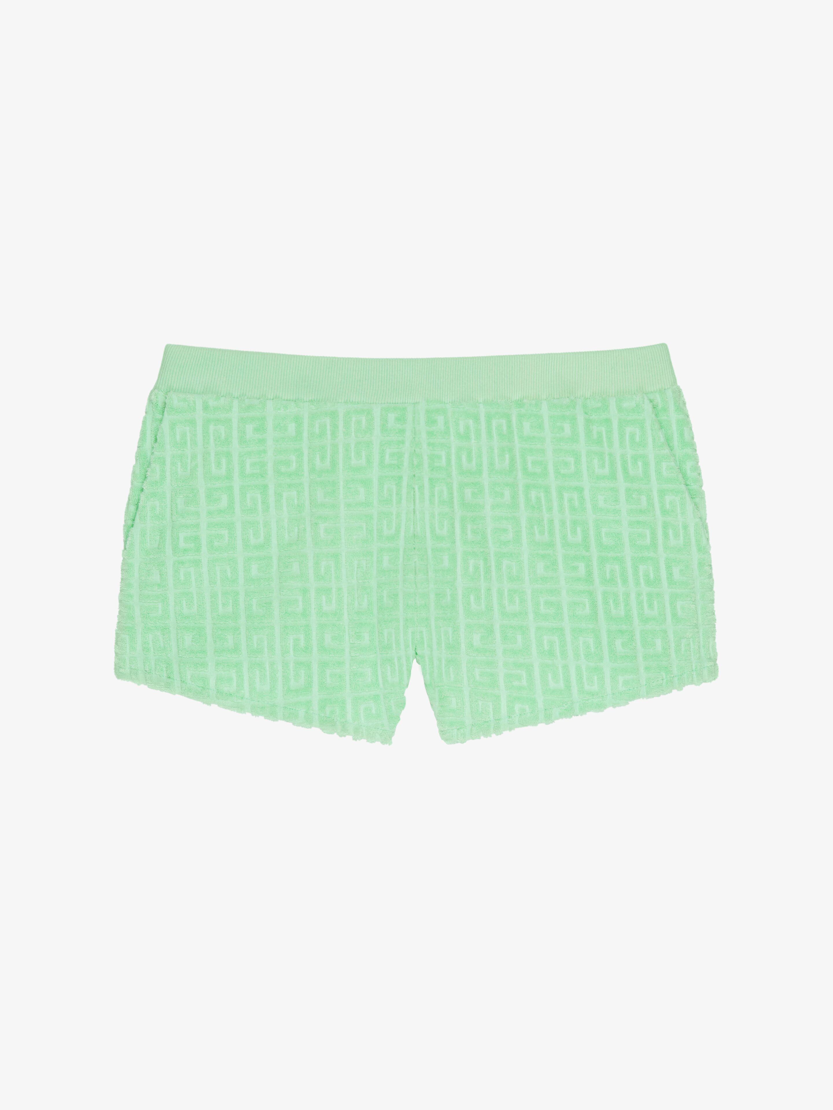 Givenchy - Shorts In 4G Cotton Towelling - Green - Women - Size: XL