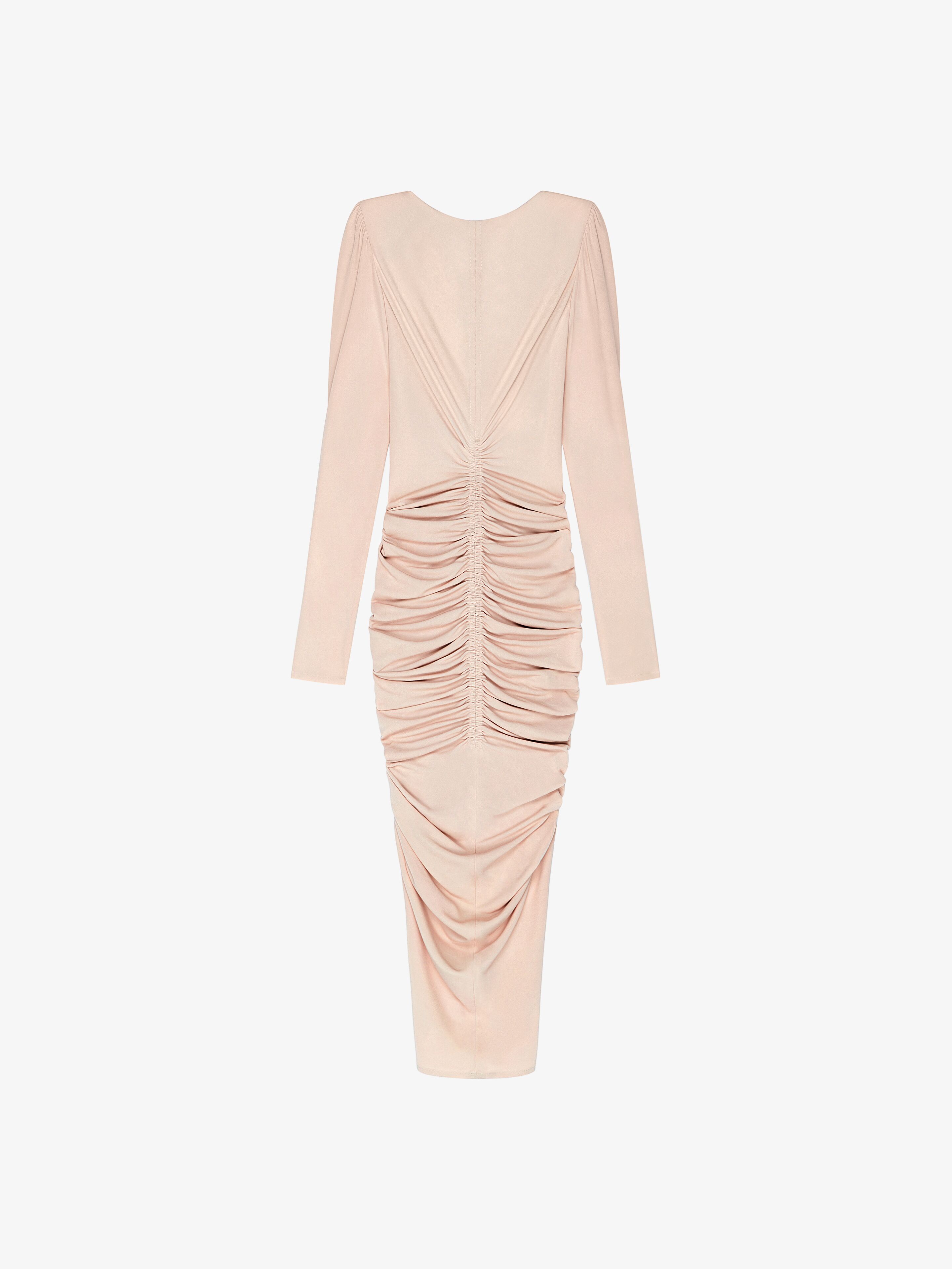Givenchy Ruched Dress In Crepe In Pink