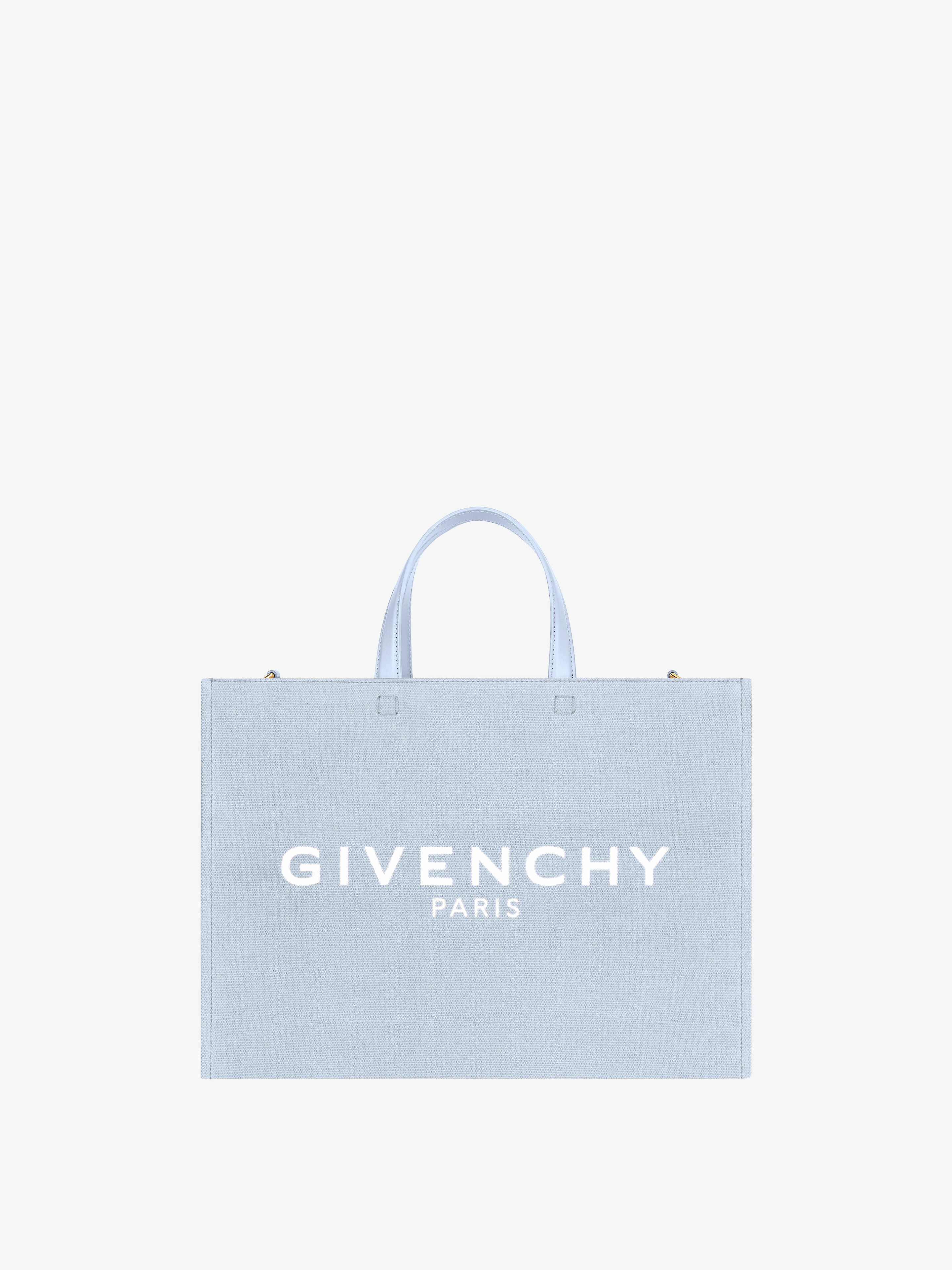 Givenchy Medium G-tote Shopping Bag In Canvas In White