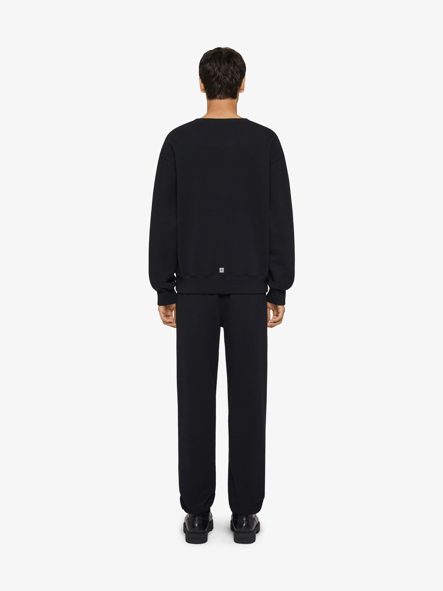 Boxy fit sweatshirt in fleece with reflective artwork | Givenchy US ...