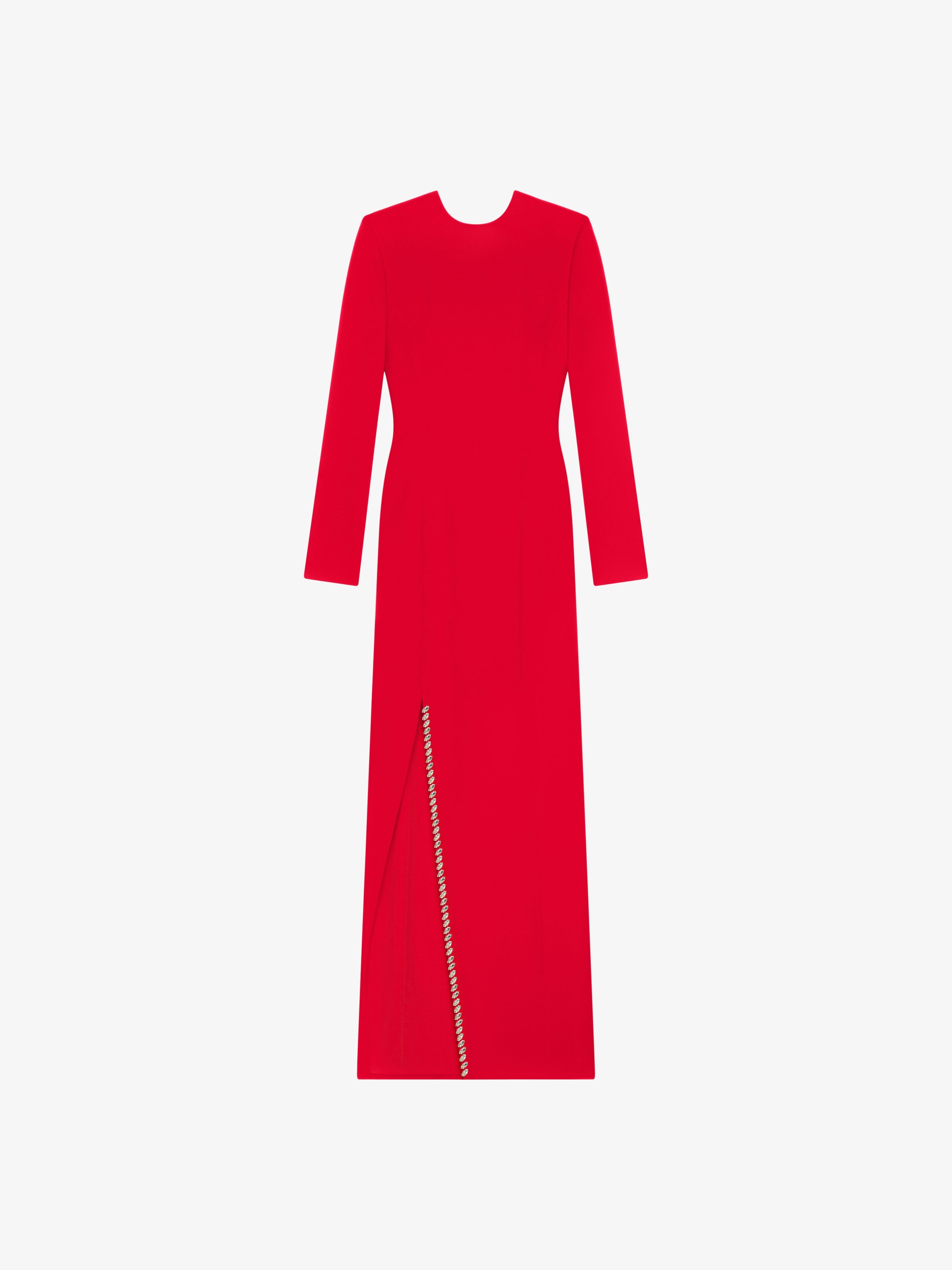Givenchy - For Women - Evening Dress With Crystals Details - Red - For Women - Size: 36