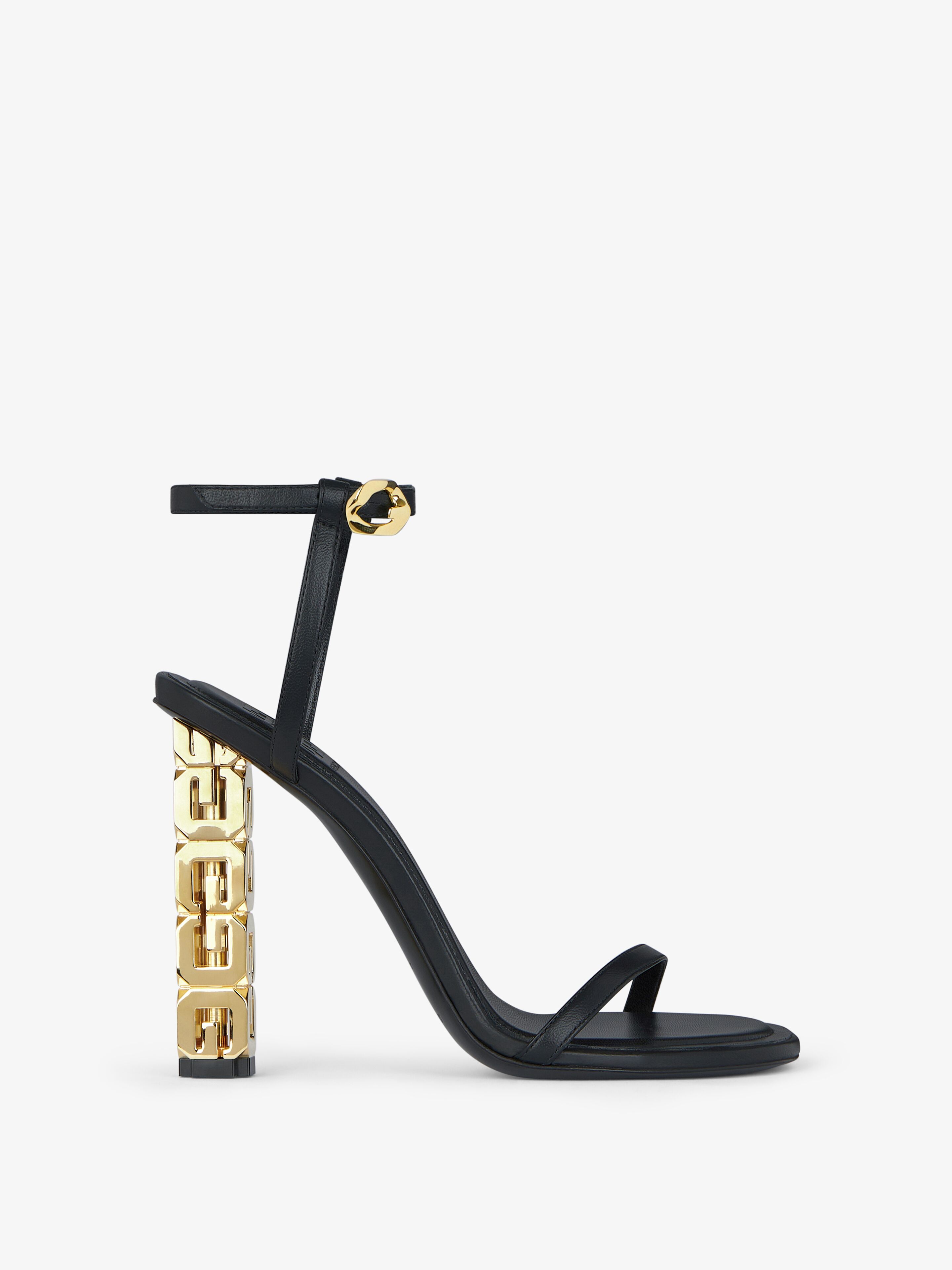 Givenchy - Sandales G Cube En Cuir - Noir - pour Femme - Taille : 38.5