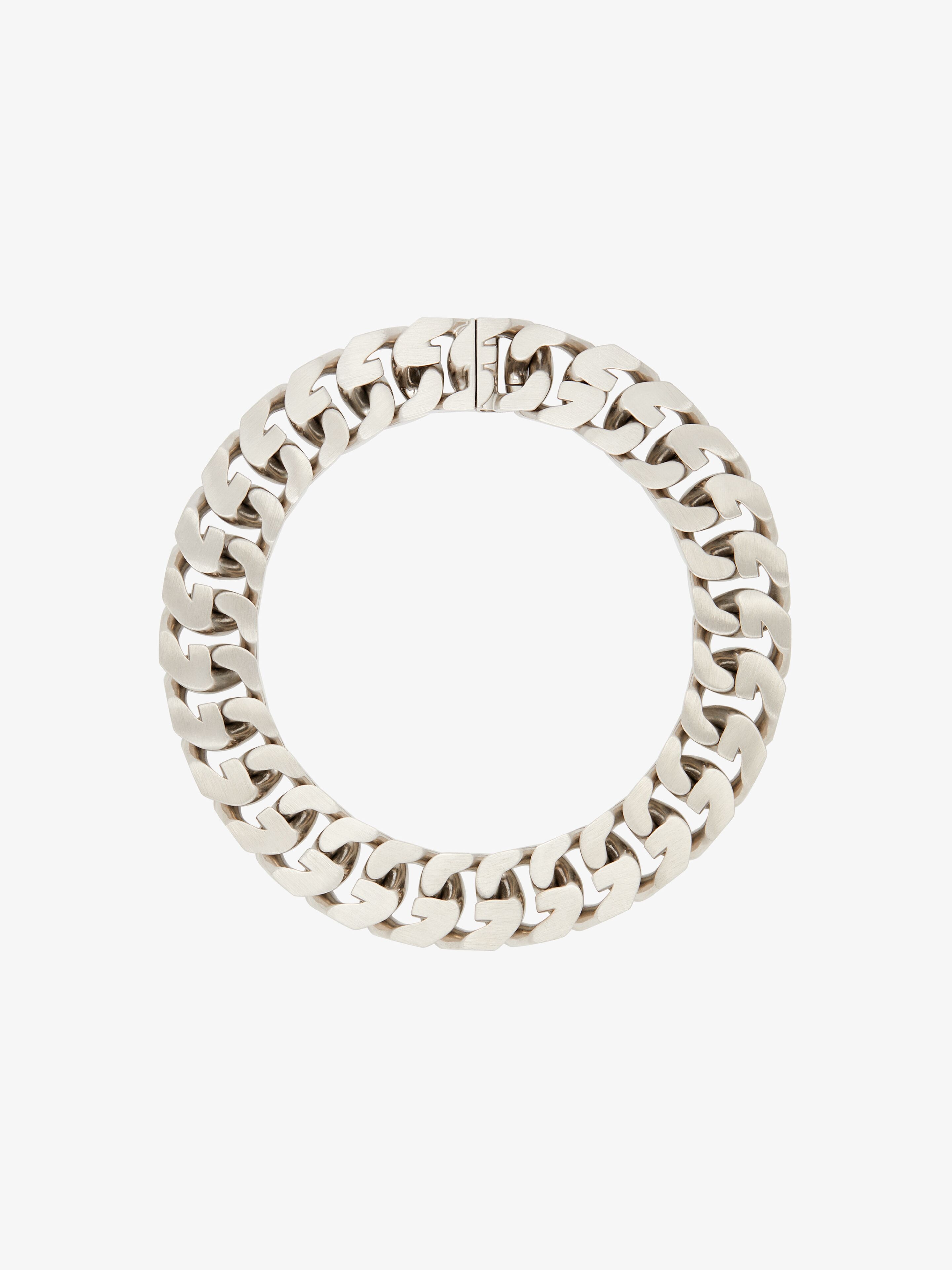 Shop Givenchy Medium G Chain Necklace In Metal In Silvery