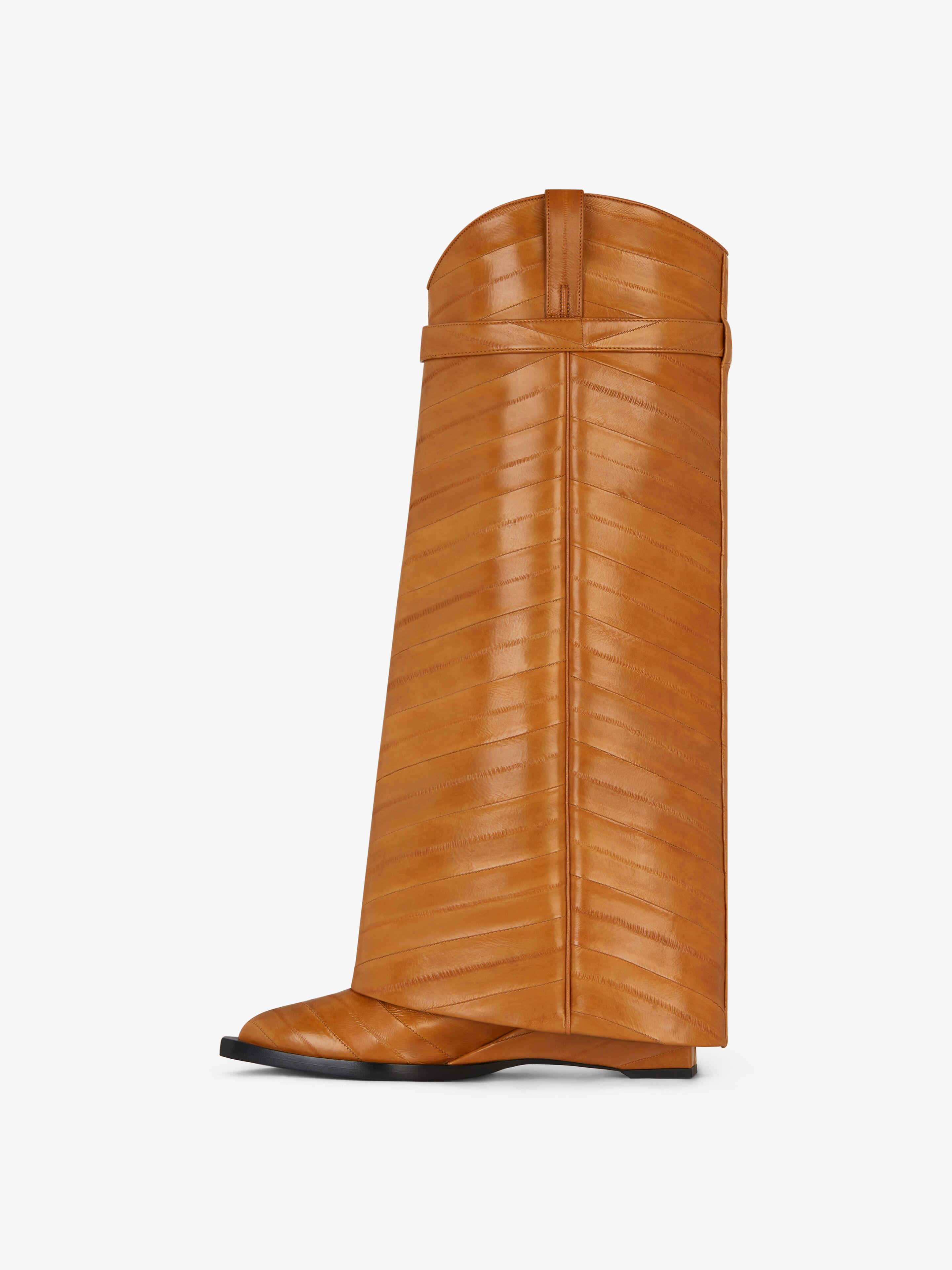 Shark Lock Cowboy boots in eel in - tan | Givenchy US Shark Lock Cowboy boots in eel in - tan | Givenchy US
