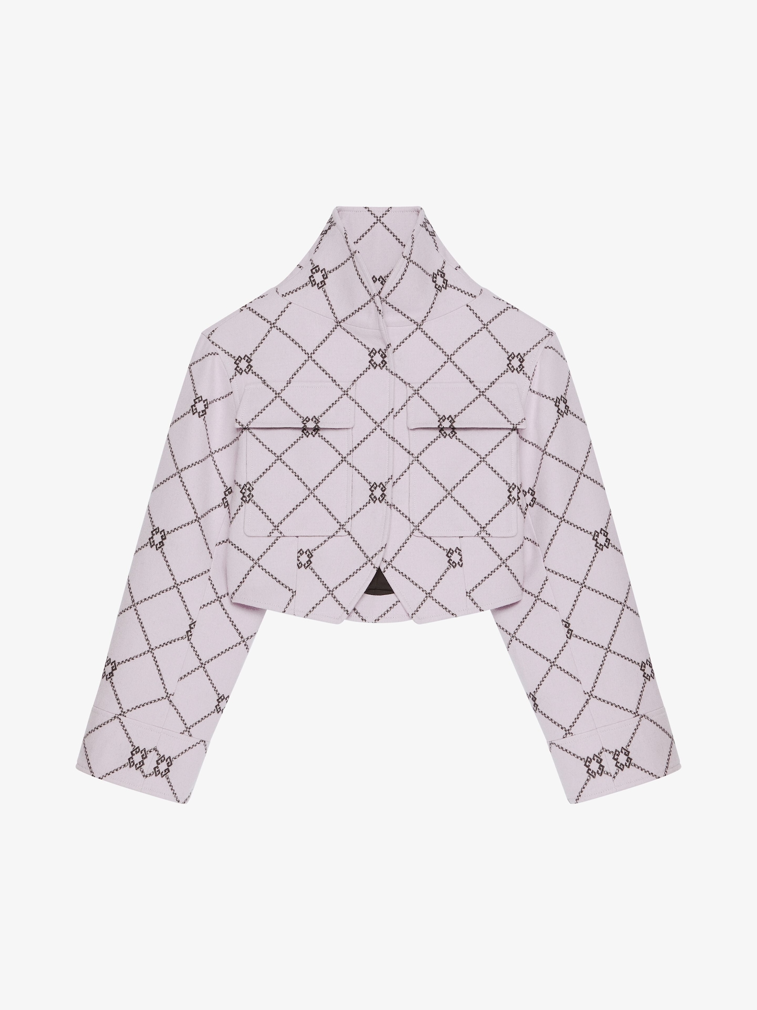 ウール モノグラム72 チェックジャケット - ピンク/グレー | GIVENCHY JP 