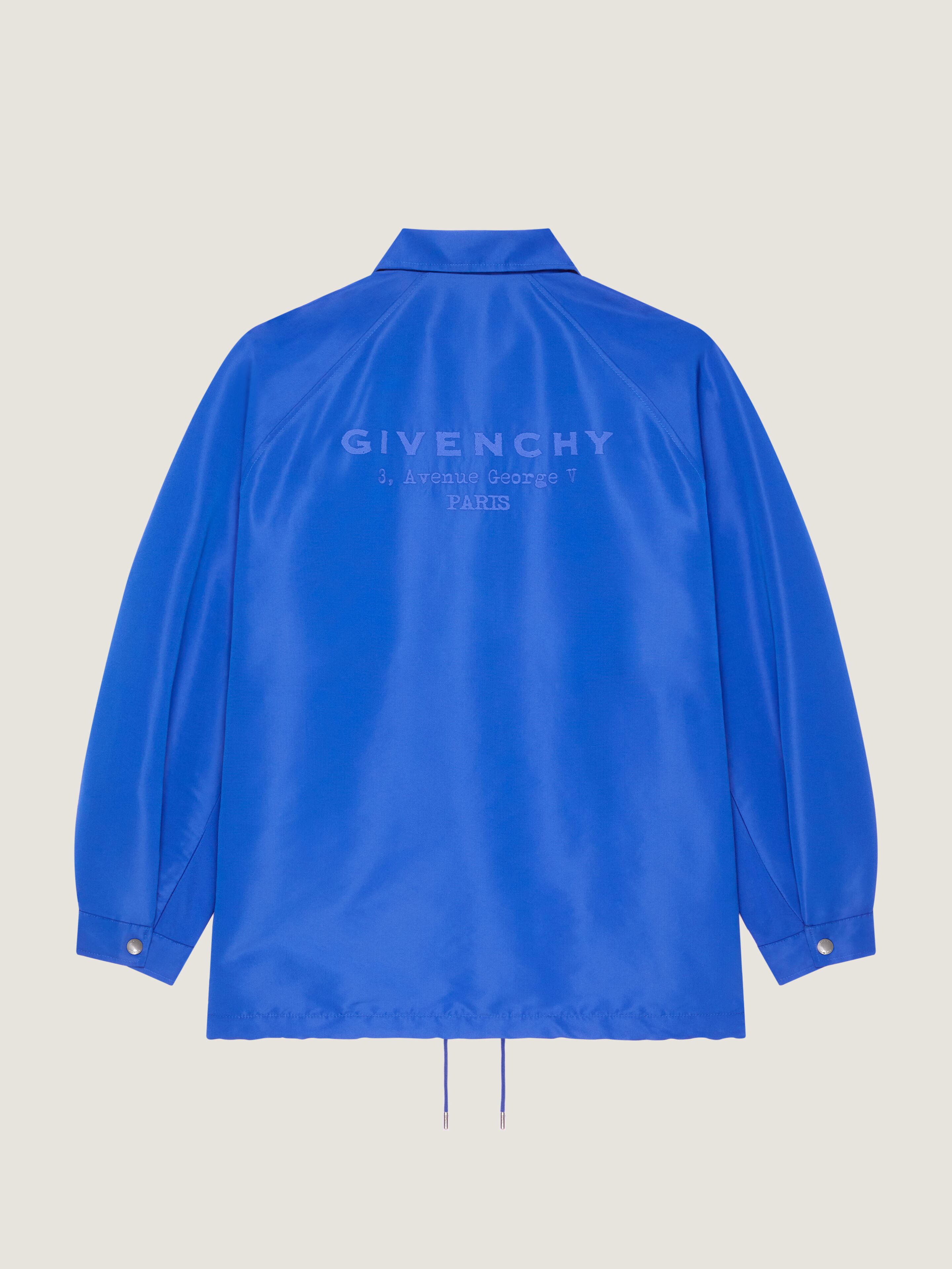 ブルゾン GIVENCHY FW24 Givenchy Jackets Blue (BM01816 1MJ420) Jacket with GIVENCHY Stamp print in - electric blue