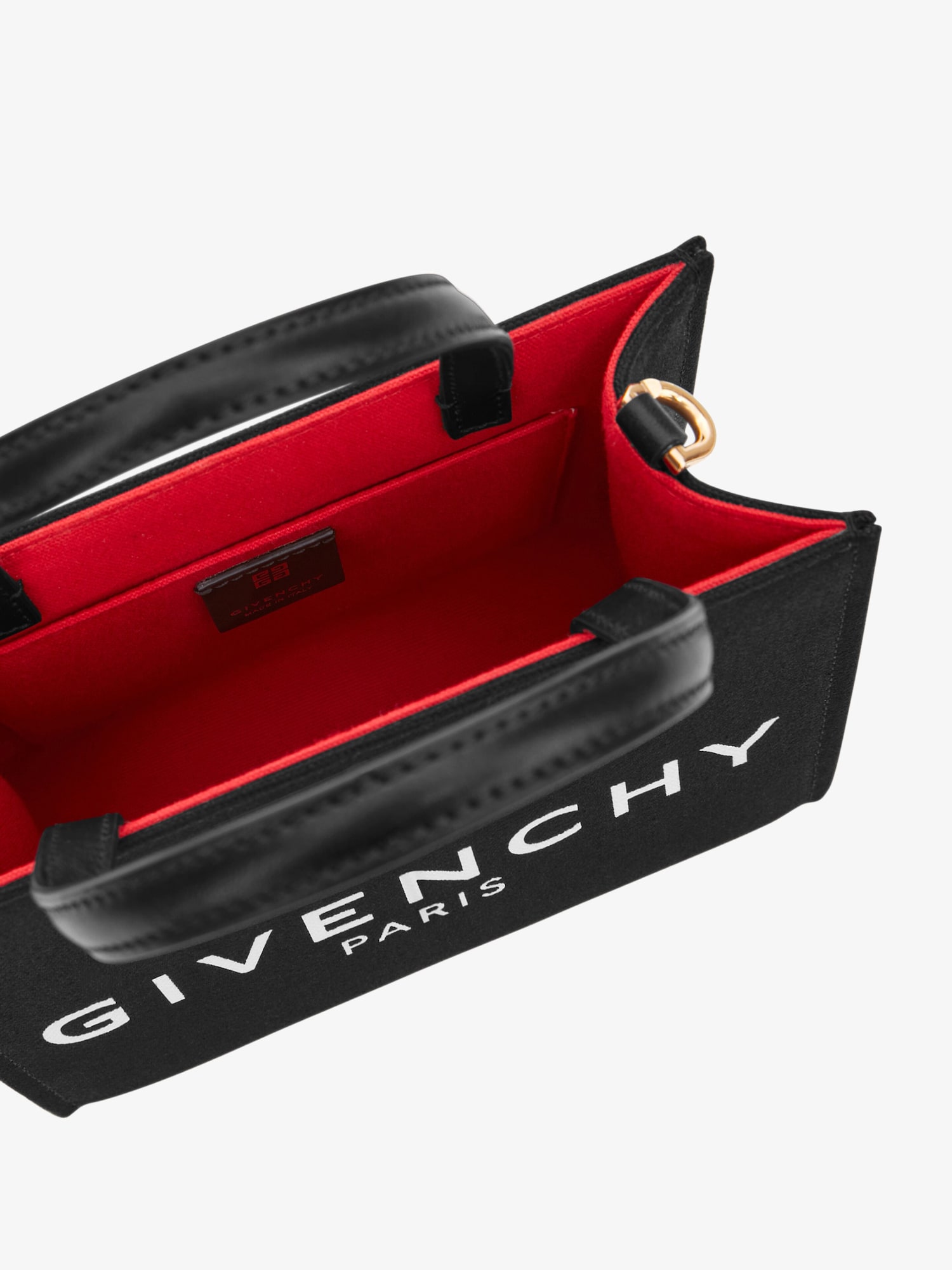 Mini G-Tote shopping bag in canvas in - black | Givenchy US