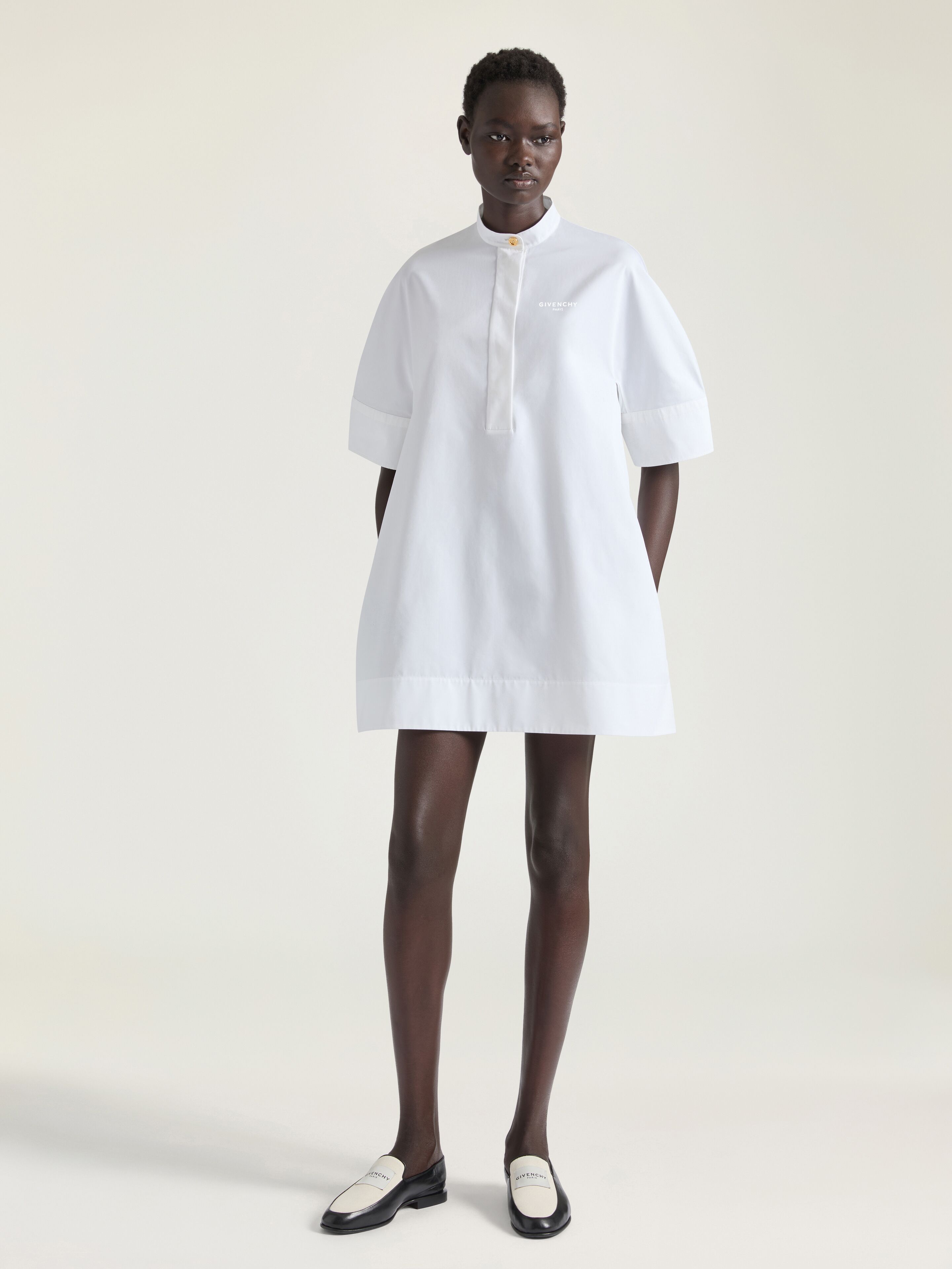 Shirt dress in poplin in - white | Givenchy ES