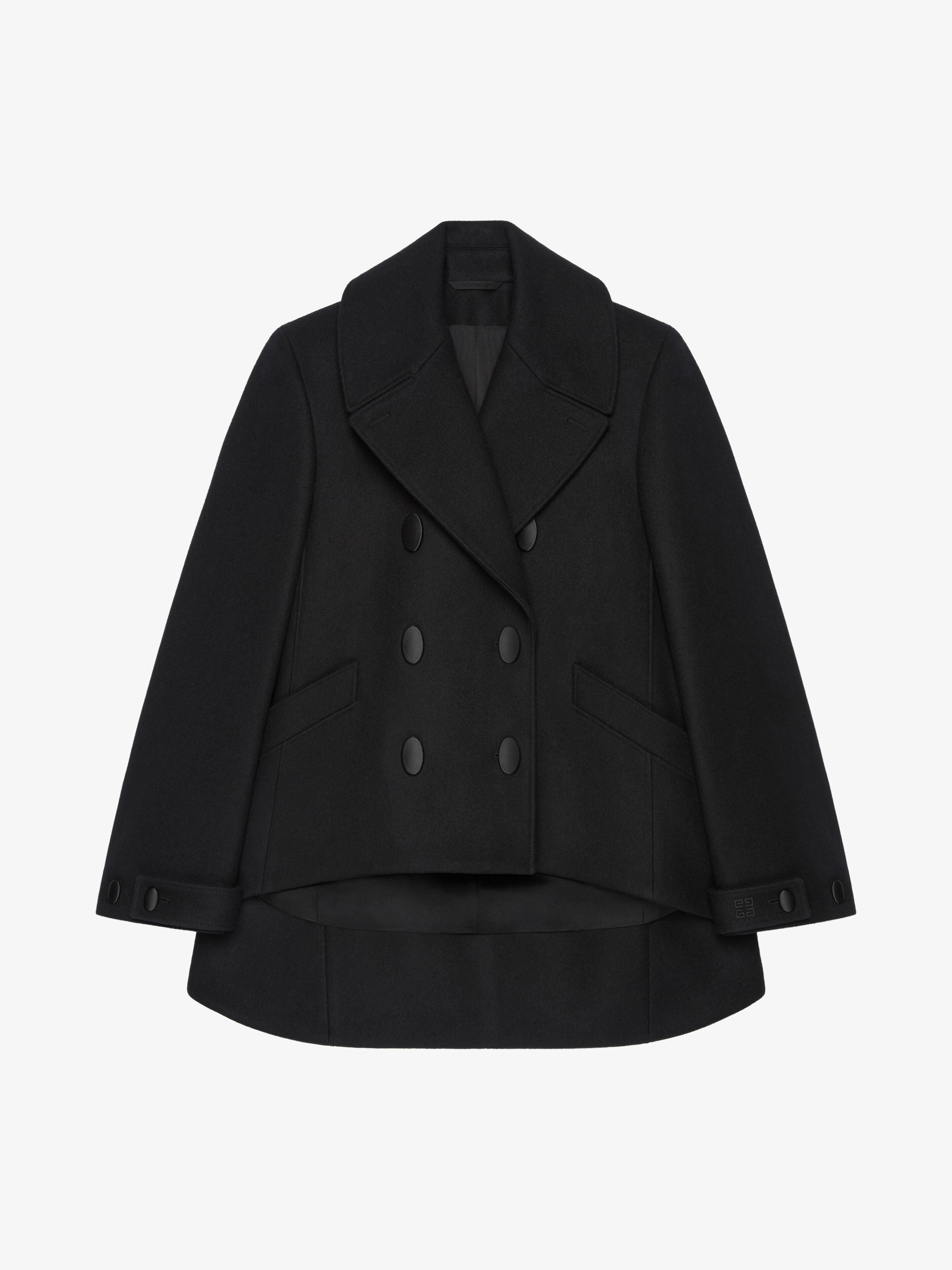 Givenchy - Caban Asymétrique Oversize En Laine - Noir - pour Femme - Taille : 40