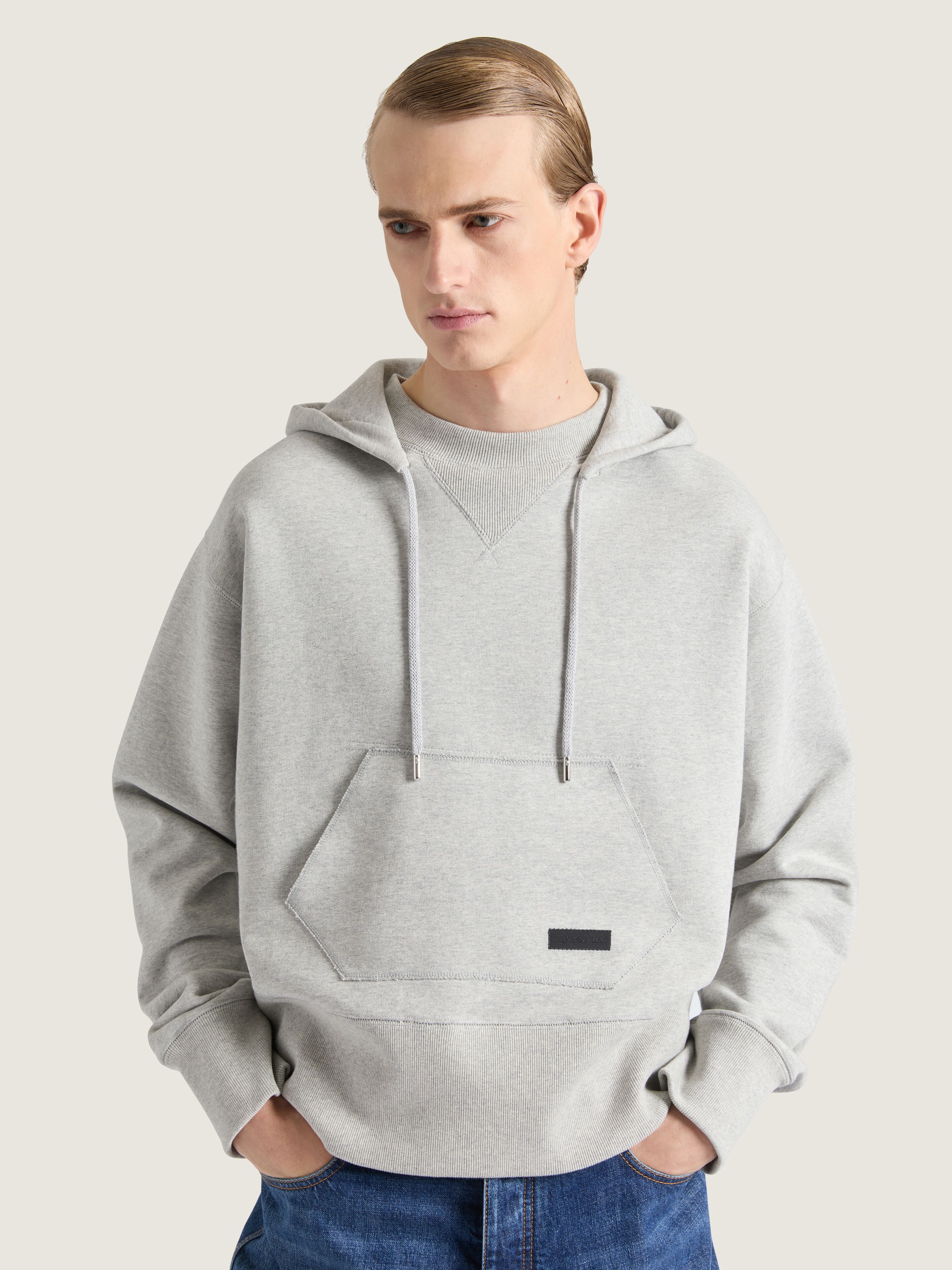 GIVENCHYパッチ フリース フーディー - ライトグレーメレンゲ