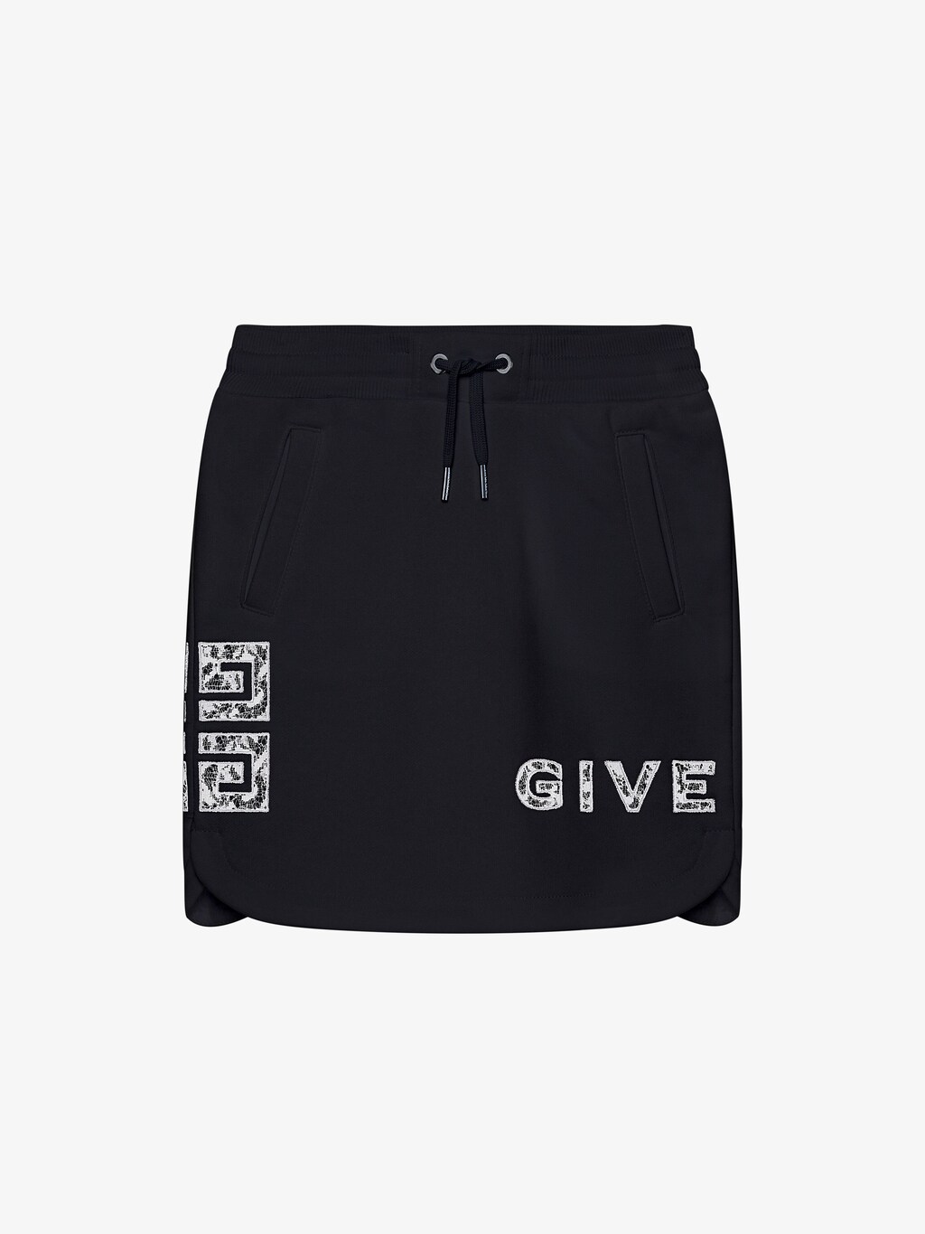 undefined | Skirt in duffle with GIVENCHY 4G embroidery