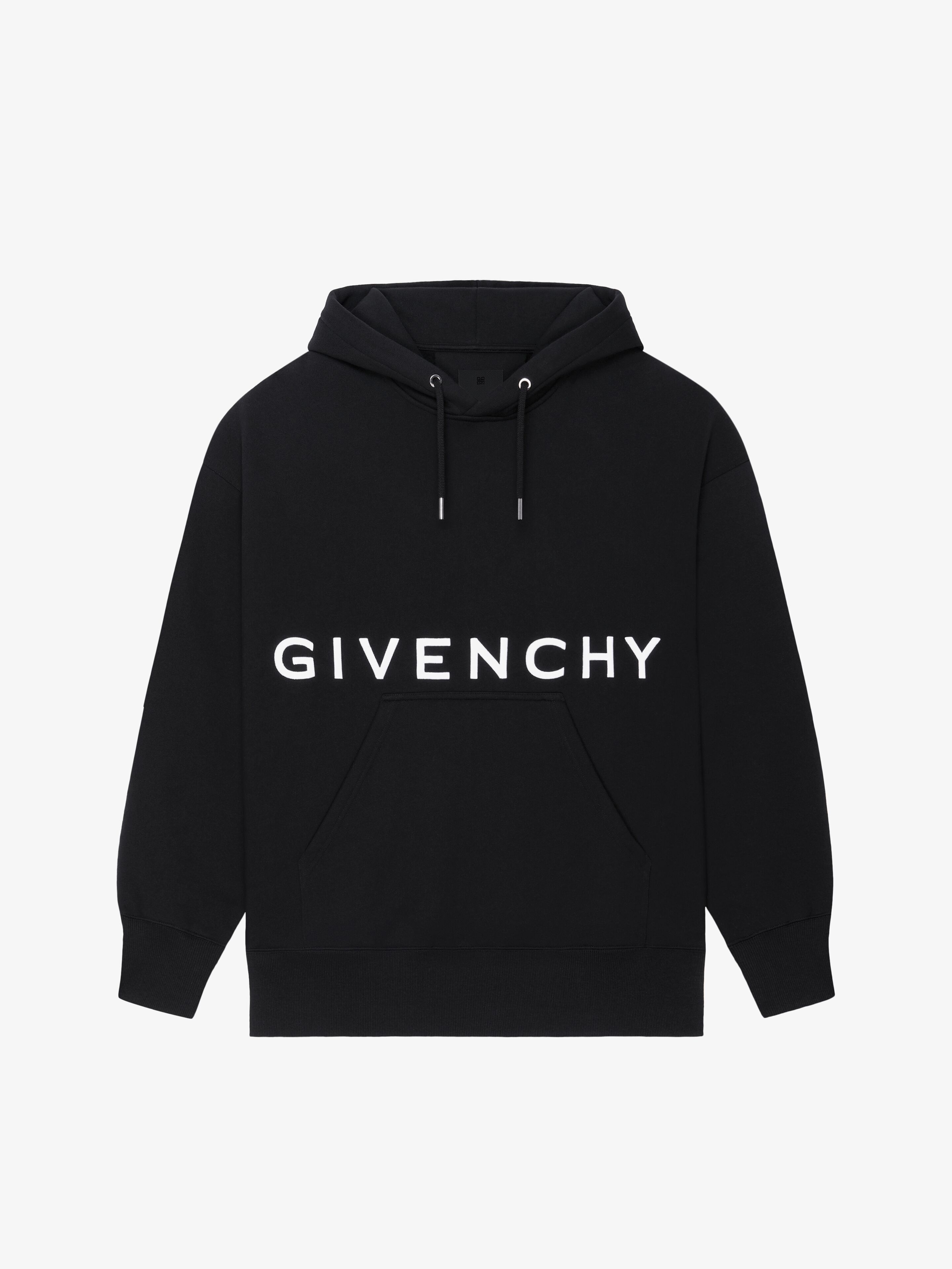 Givenchy Men's Slim Fit Hoodie In Embroidered Felpa In Black