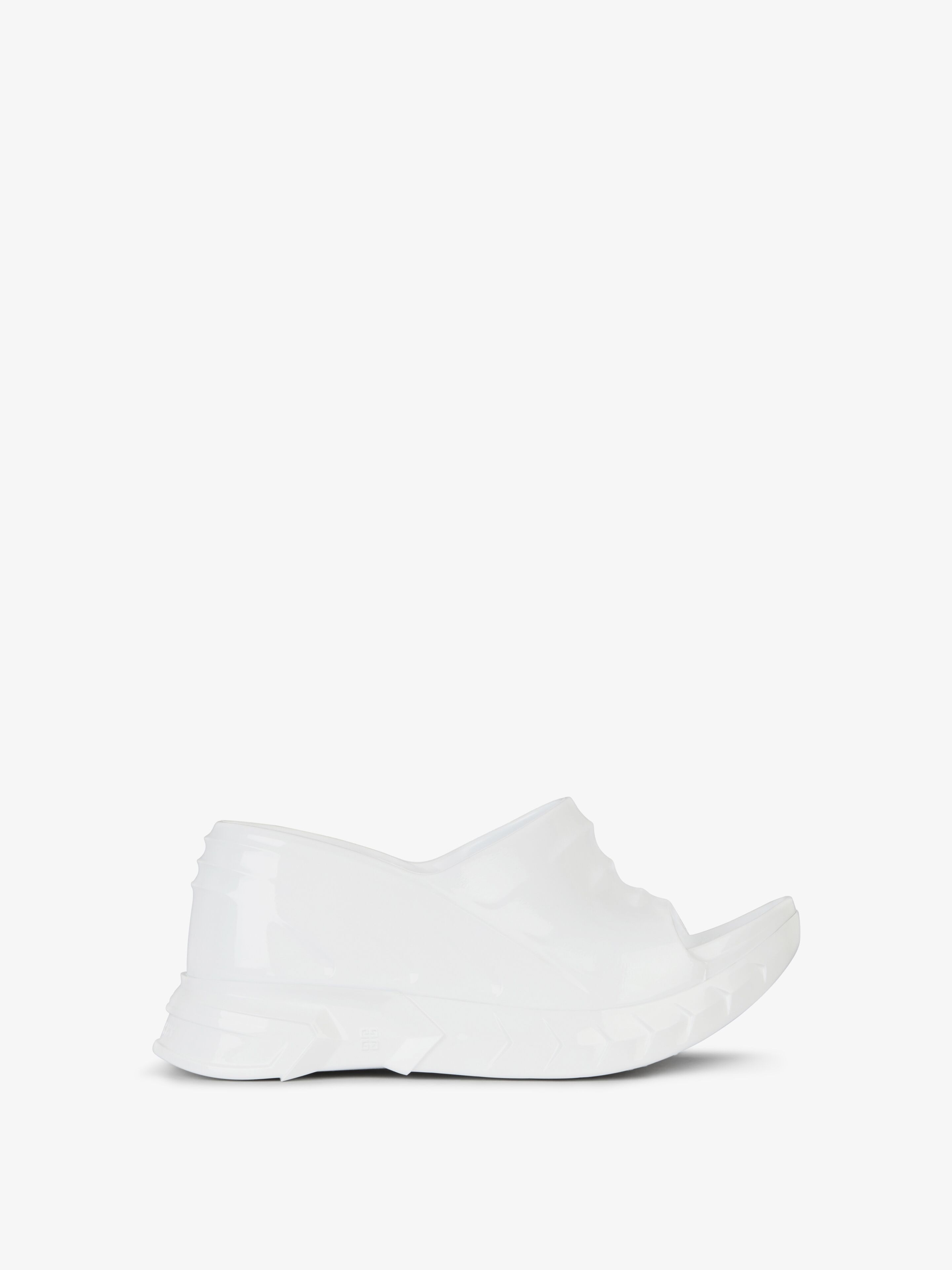 Shop Givenchy Marshmallow Wedge Sandals In Rubber In White